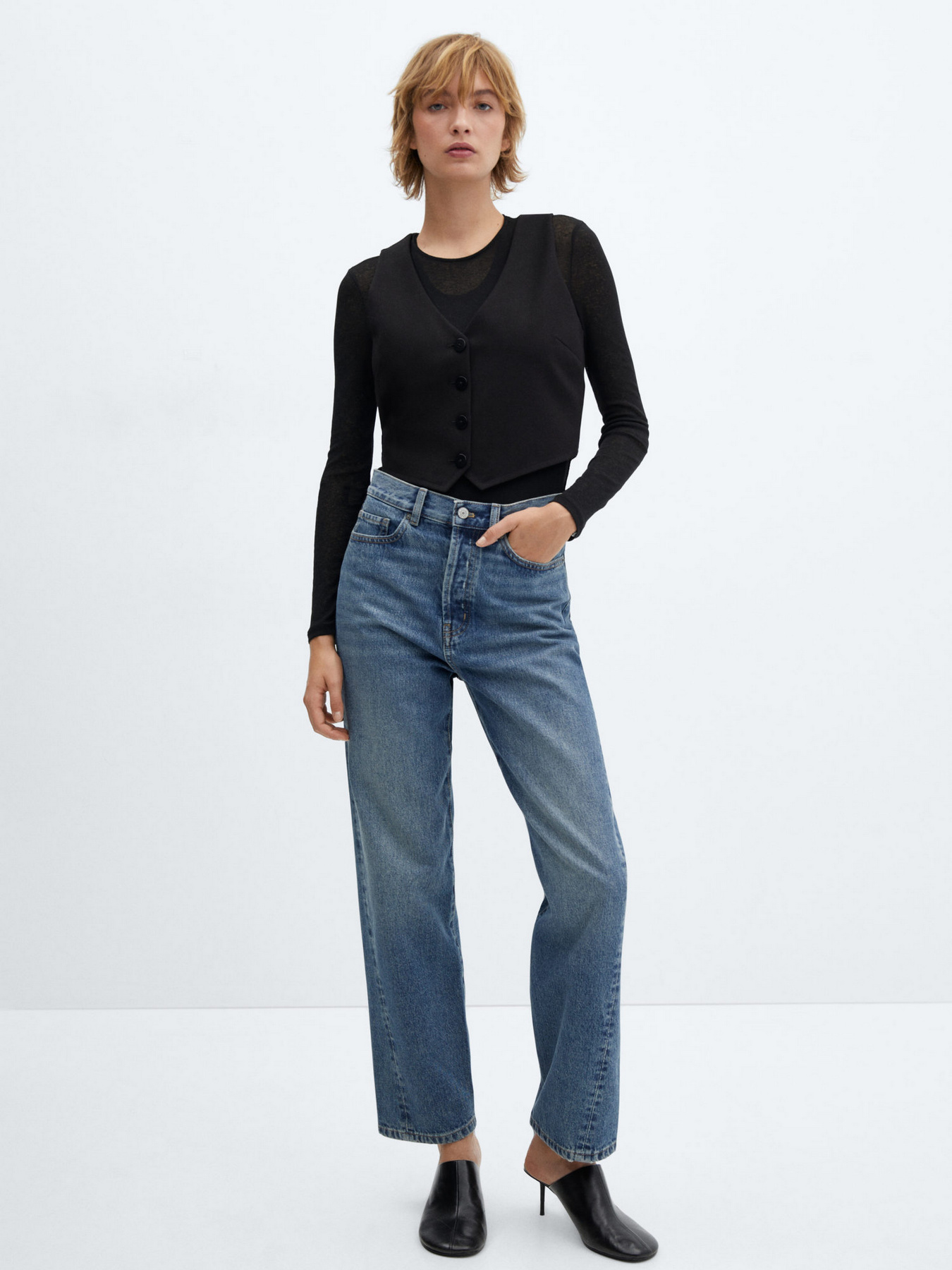 Прямі джинси MANGO Nicola модель 67050450_DO Фото