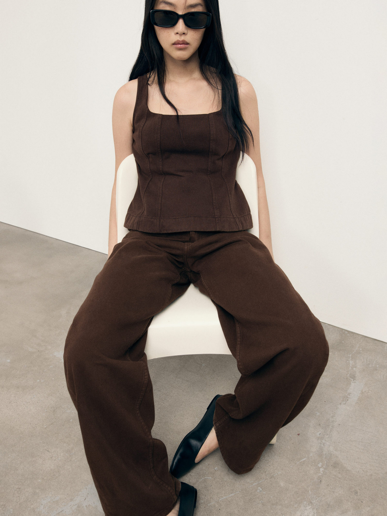 Широкі джинси MANGO модель 17044142_32 Широкі джинси MANGO модель 17044142_32 Фото