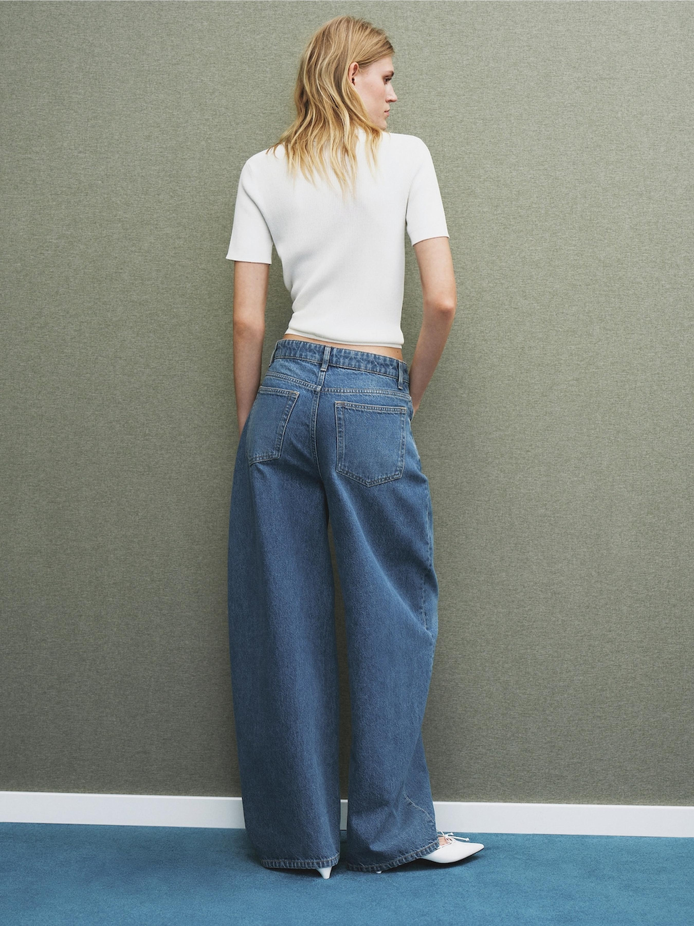 Широкие джинсы MANGO модель 17034788_TM Фото