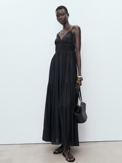 Платье макси MANGO модель 17002539_99 Фото
