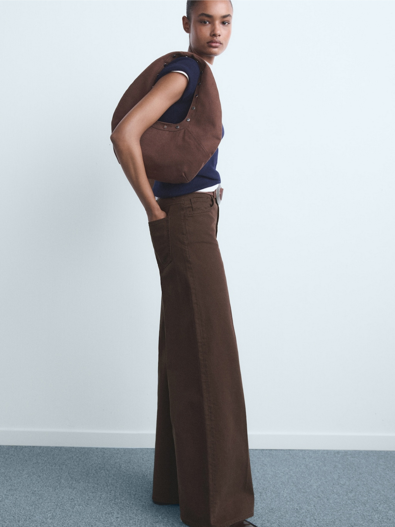 Широкие джинсы MANGO модель 17024108_32 Фото