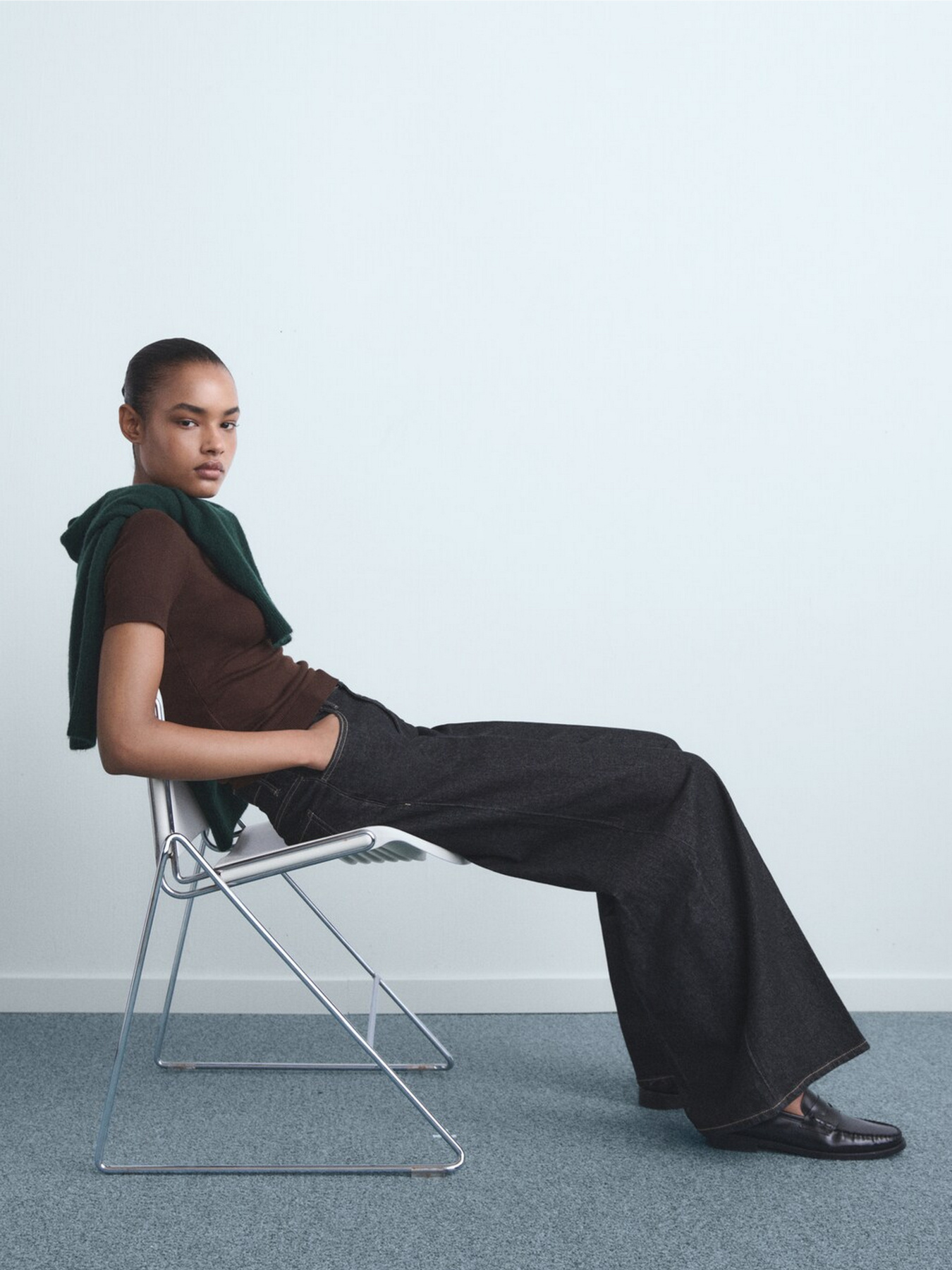 Широкие джинсы MANGO модель 17034118_TS Фото