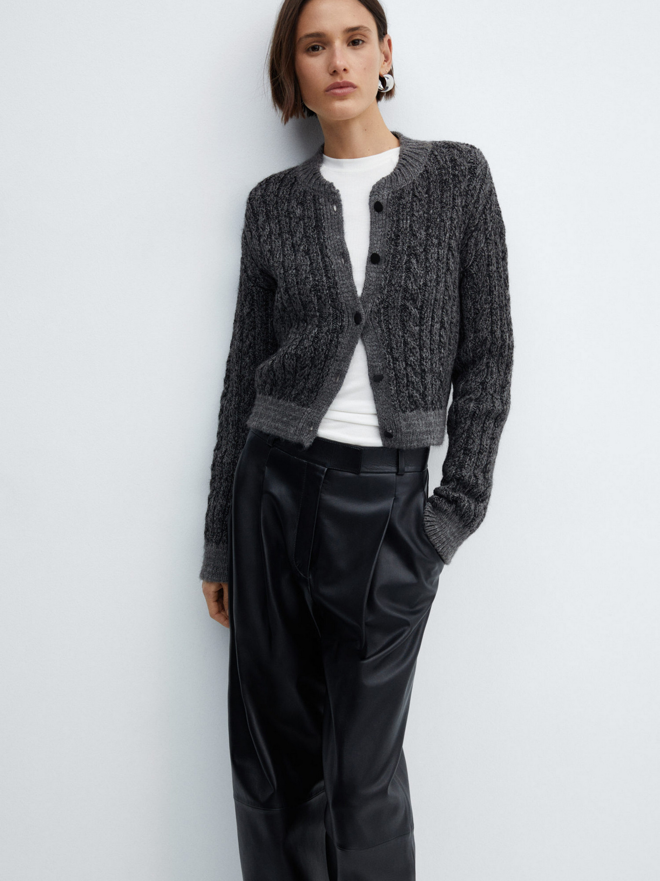 Кардиган MANGO Griz модель 67050480_96 Фото