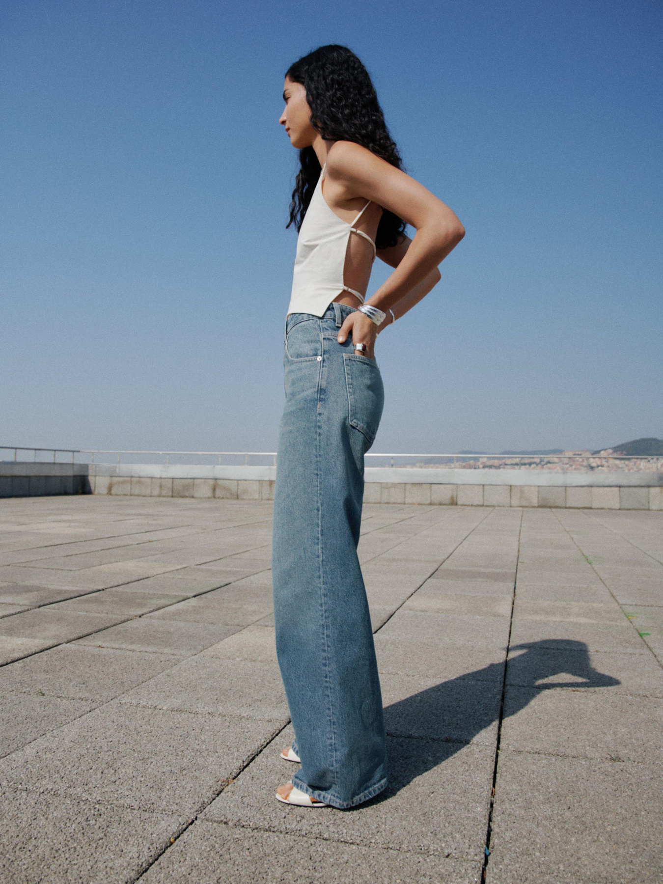 Широкие джинсы MANGO модель 17053320_TM Фото