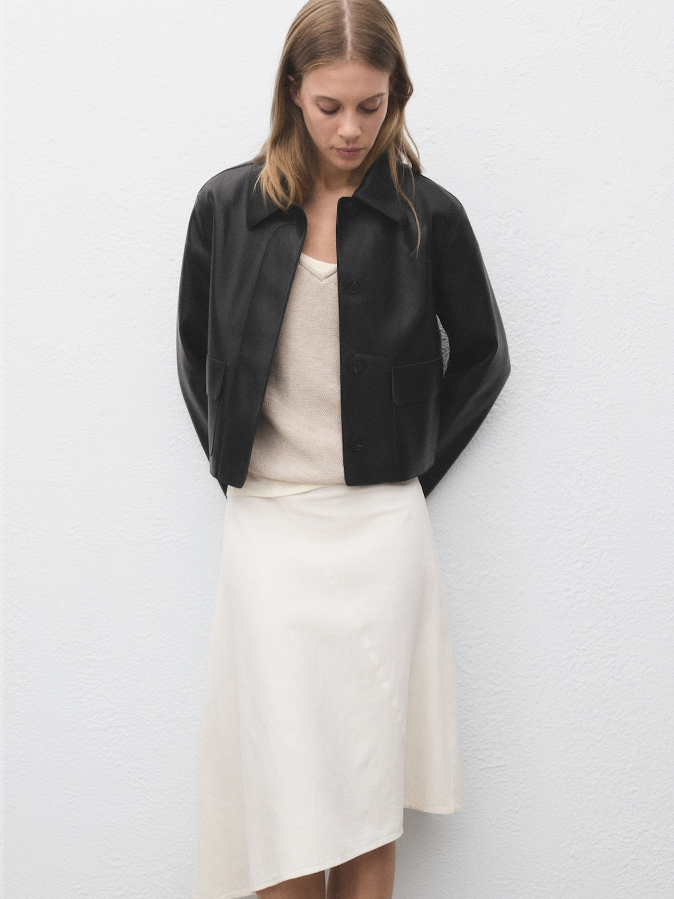 Куртка кожаная MANGO модель 17094433_99 Фото