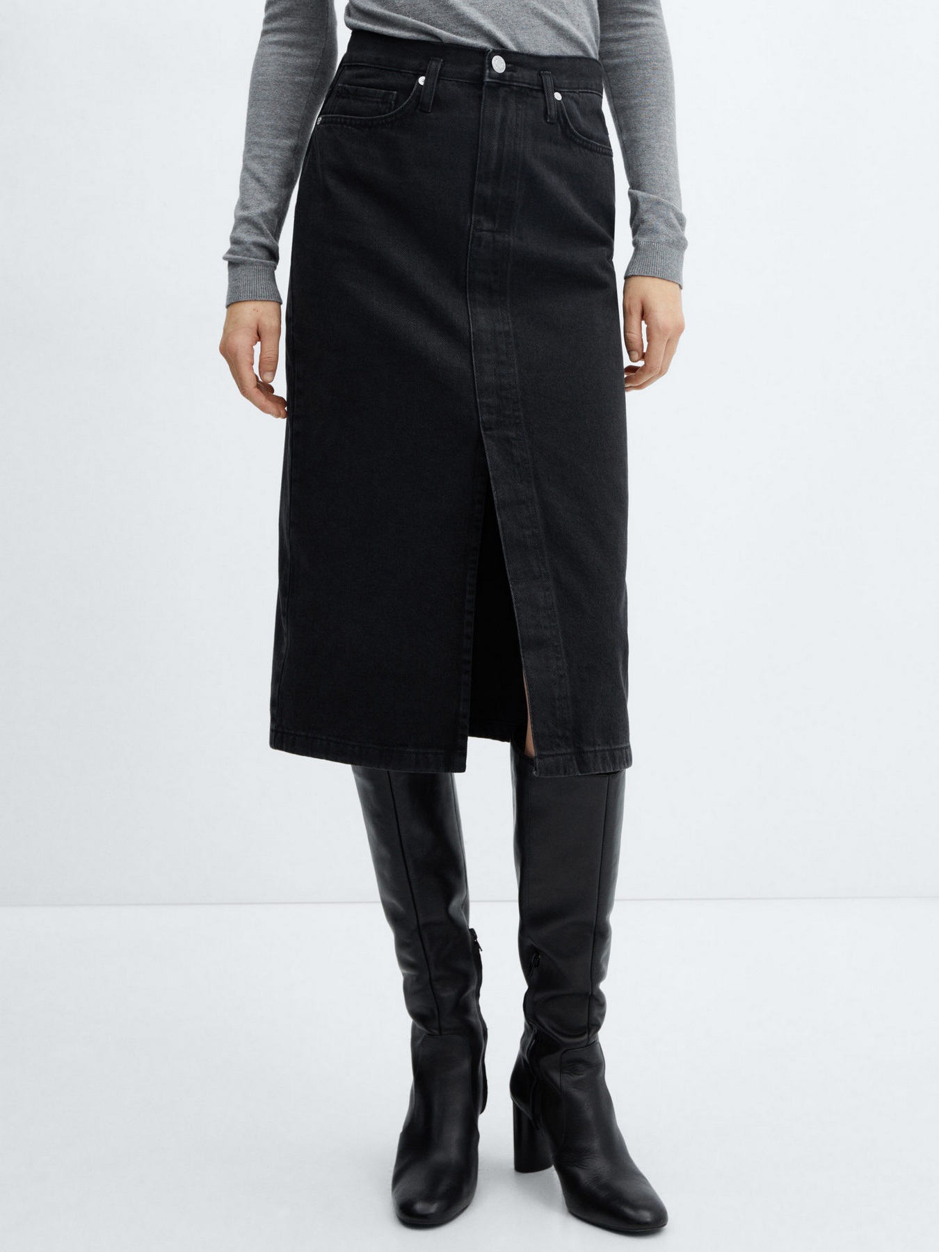 Джинсова спідниця MANGO Soleil модель 67080437_TN Фото