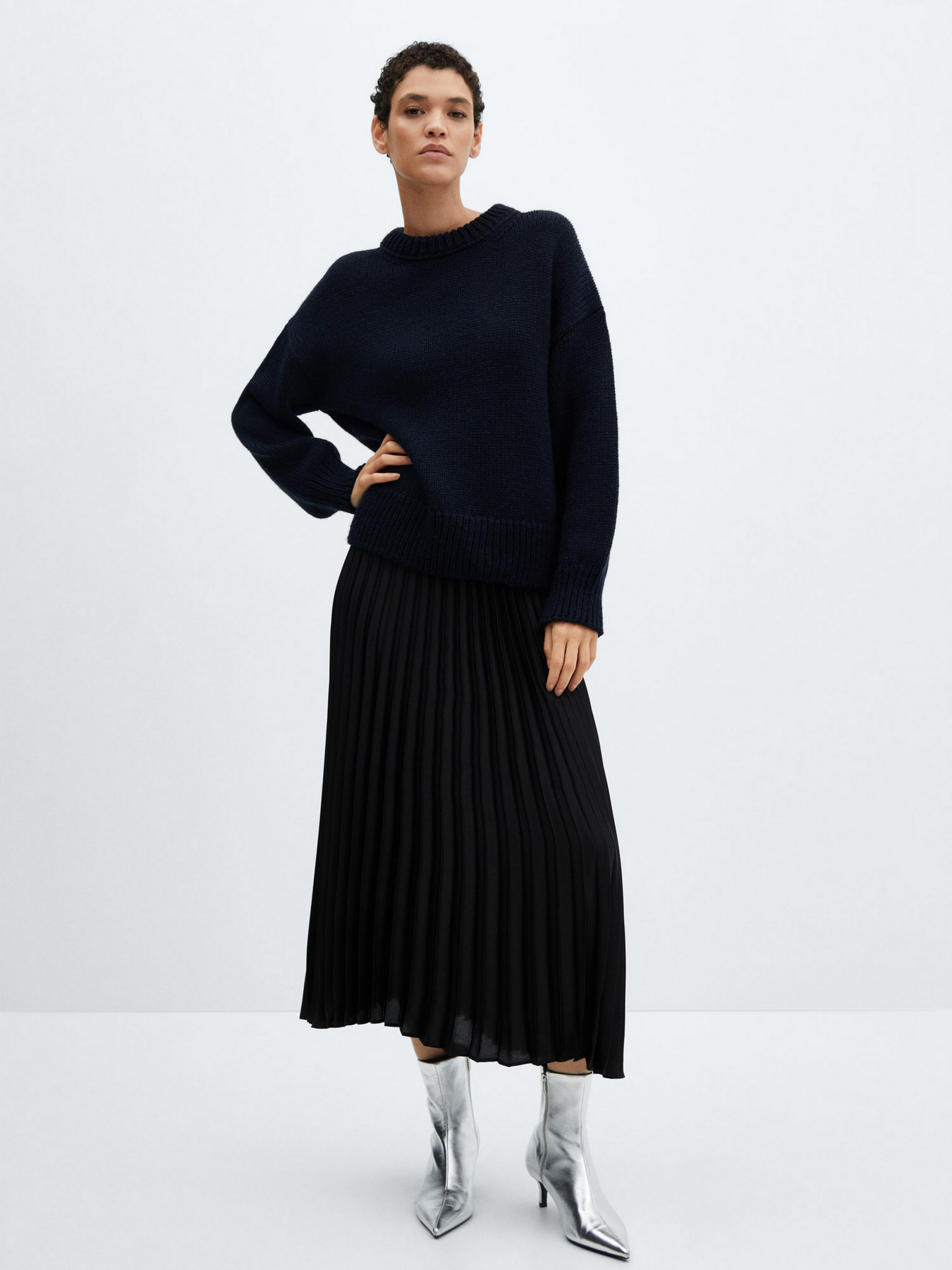 Спідниця максі MANGO Plisado модель 67080470_99 Фото