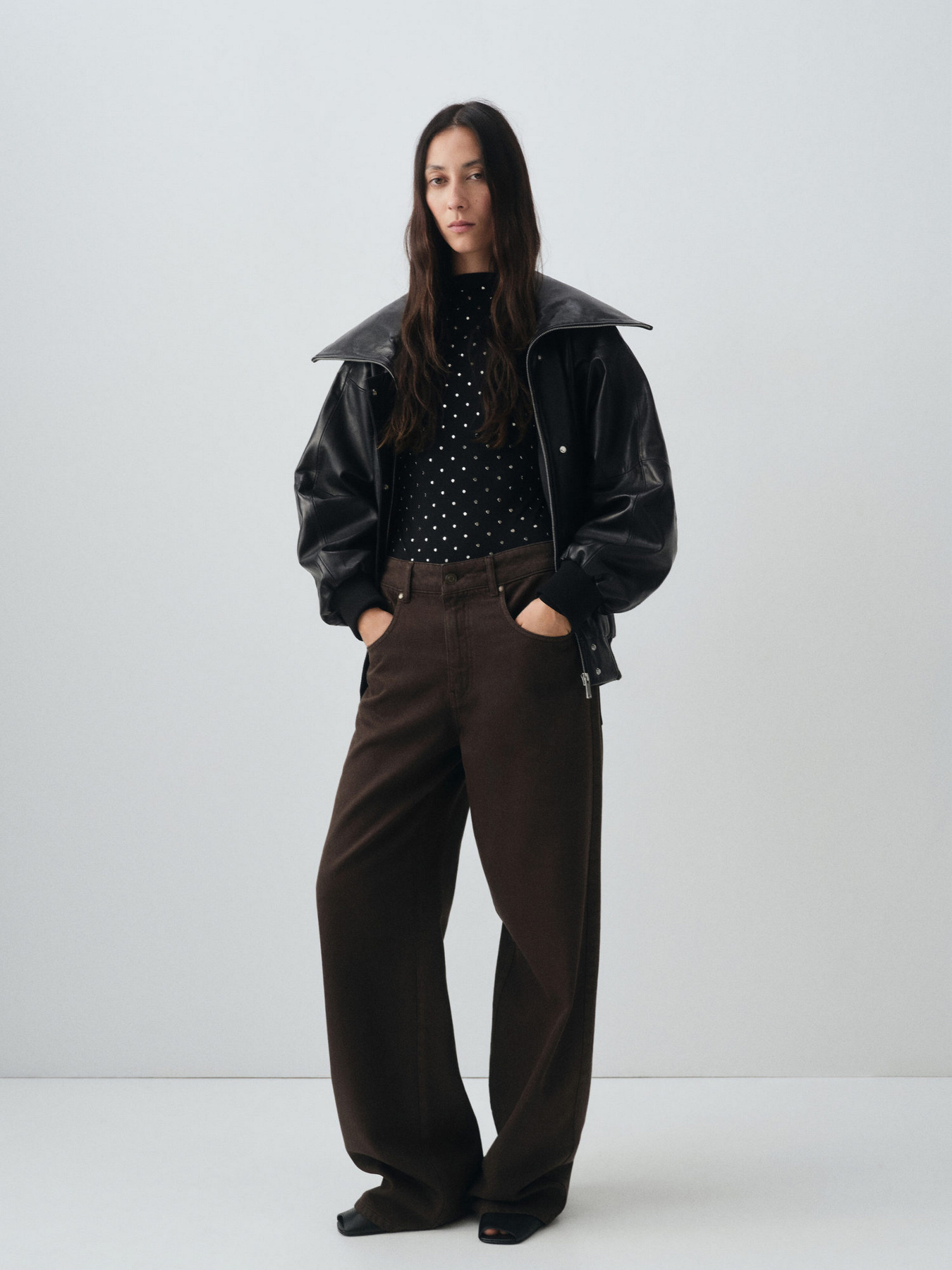 Широкие джинсы MANGO модель 17036357_32 Фото