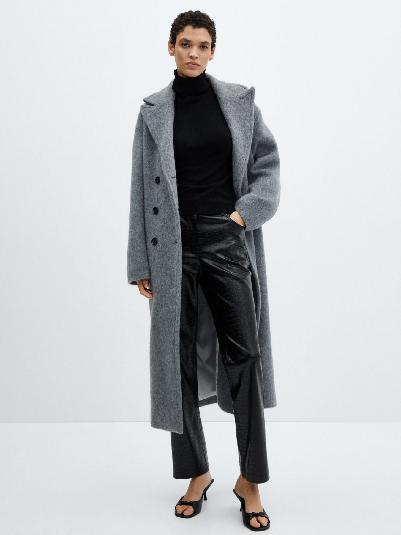 Брюки повседневные MANGO Croco модель 67090468_99 Фото