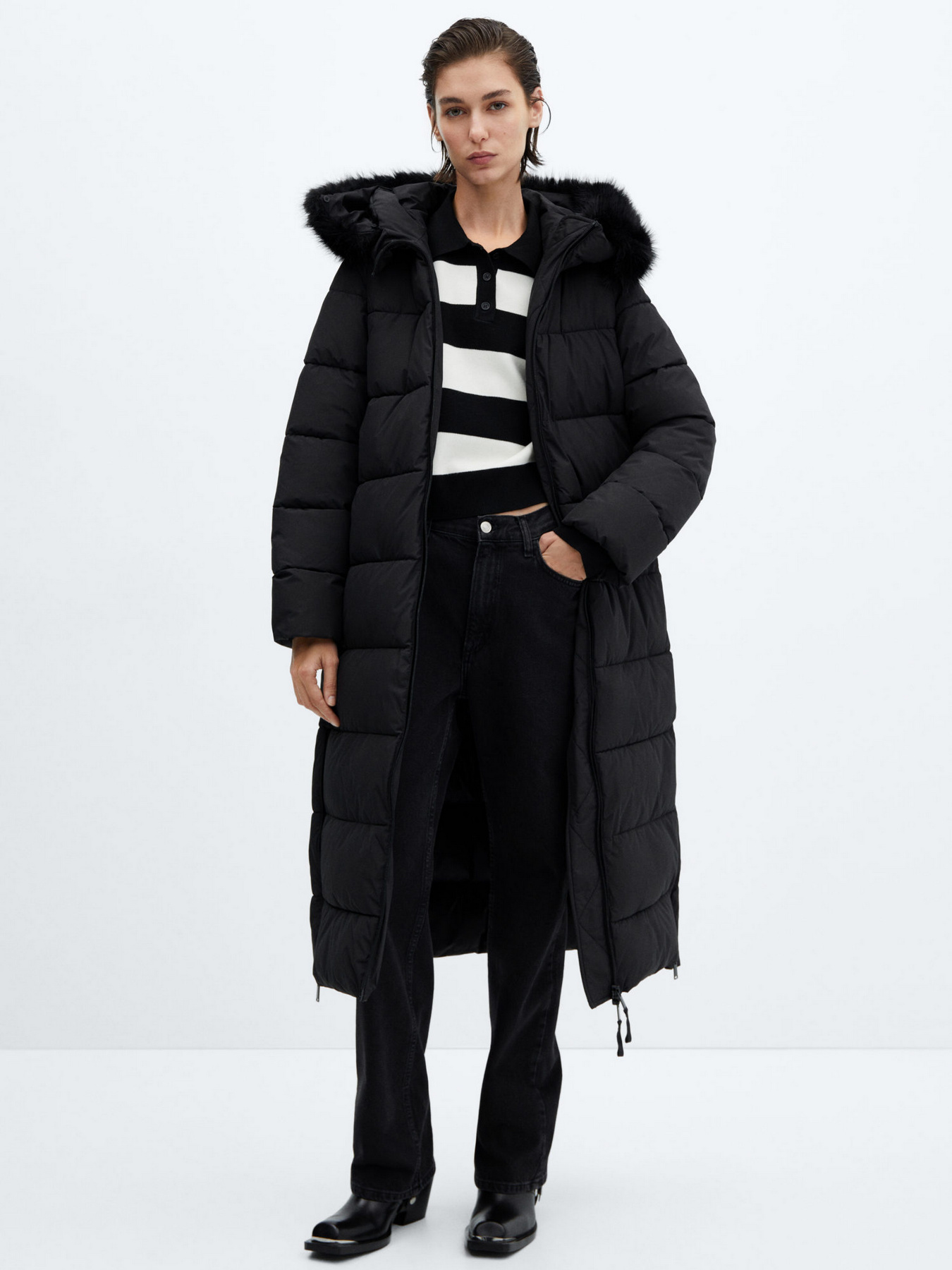 Зимняя куртка MANGO Deluxy модель 67090646_99 Фото