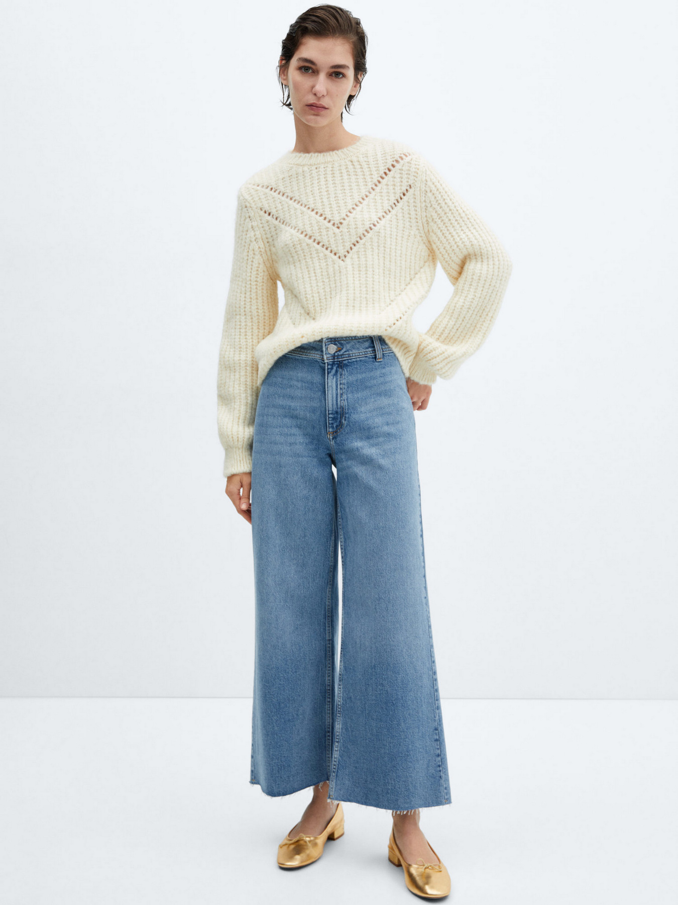 Широкі джинси MANGO Catherin модель 67940378_TM Широкі джинси MANGO Catherin модель 67940378_TM Фото