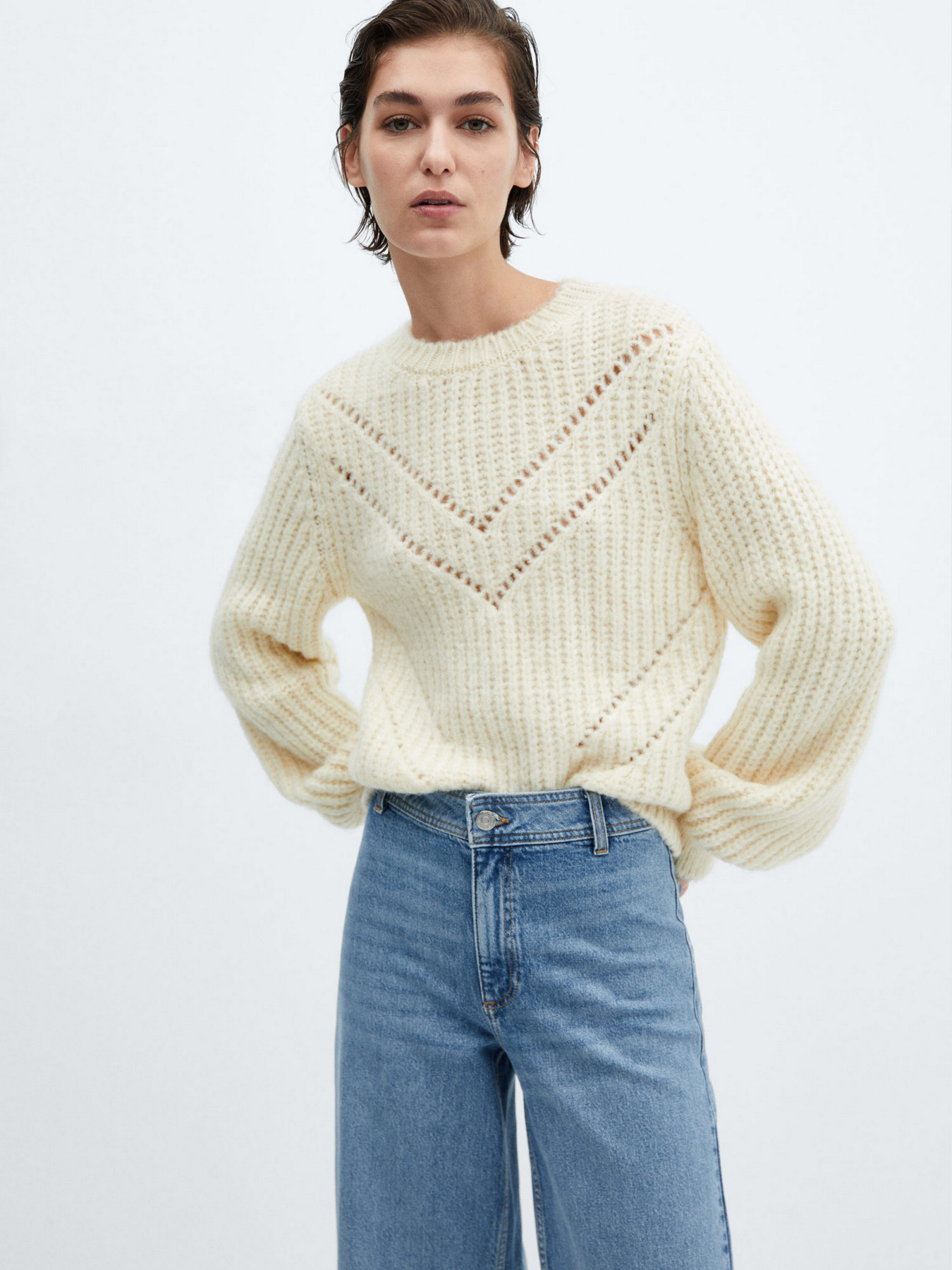 Широкі джинси MANGO Catherin модель 67940378_TM Широкі джинси MANGO Catherin модель 67940378_TM Фото