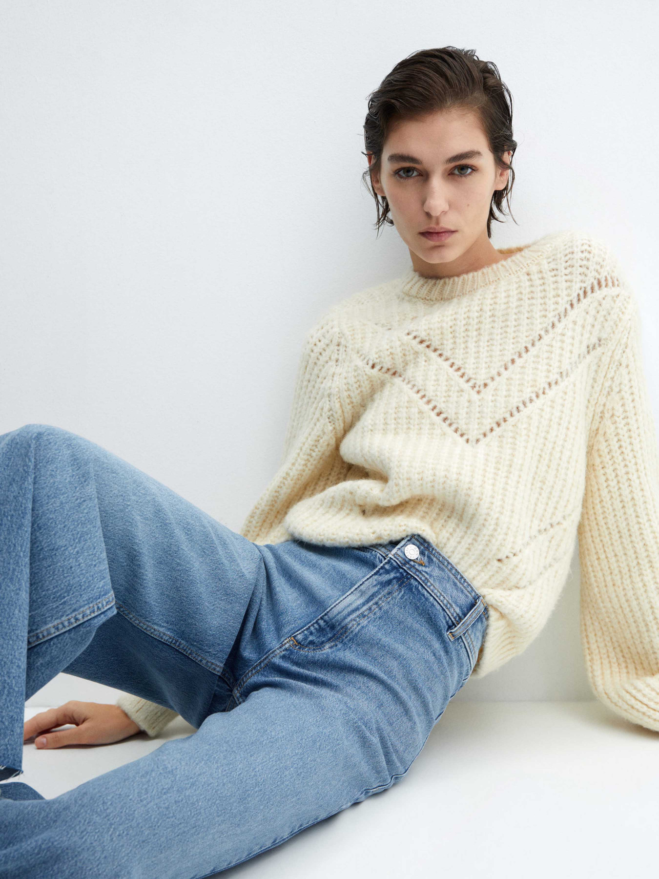 Широкі джинси MANGO Catherin модель 67940378_TM Широкі джинси MANGO Catherin модель 67940378_TM Фото