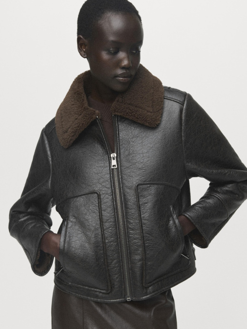 Дубленка MANGO модель 17078268_99 Фото