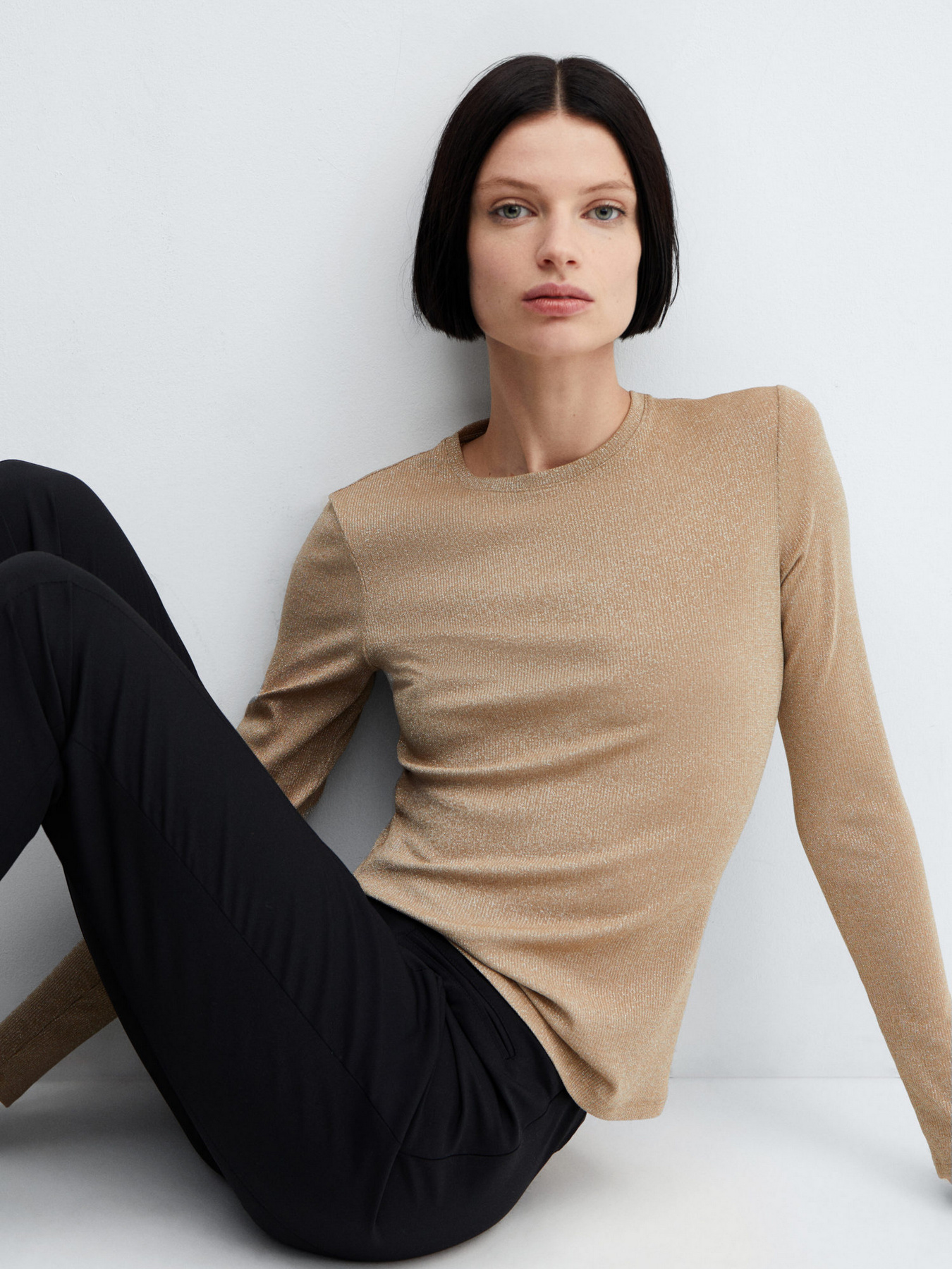 Лонгслив MANGO Secondbi модель 67810471_30 Фото