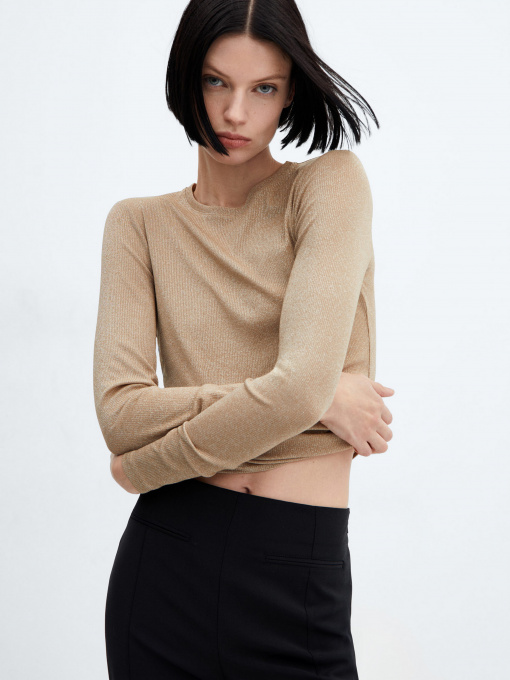 Лонгслив MANGO Secondbi модель 67810471_30 Фото