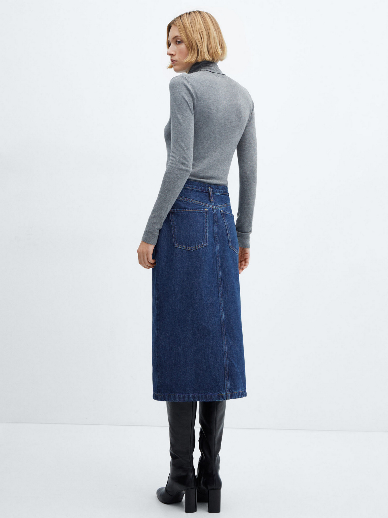 Джинсовая юбка MANGO Soleil модель 67090440_TO Фото