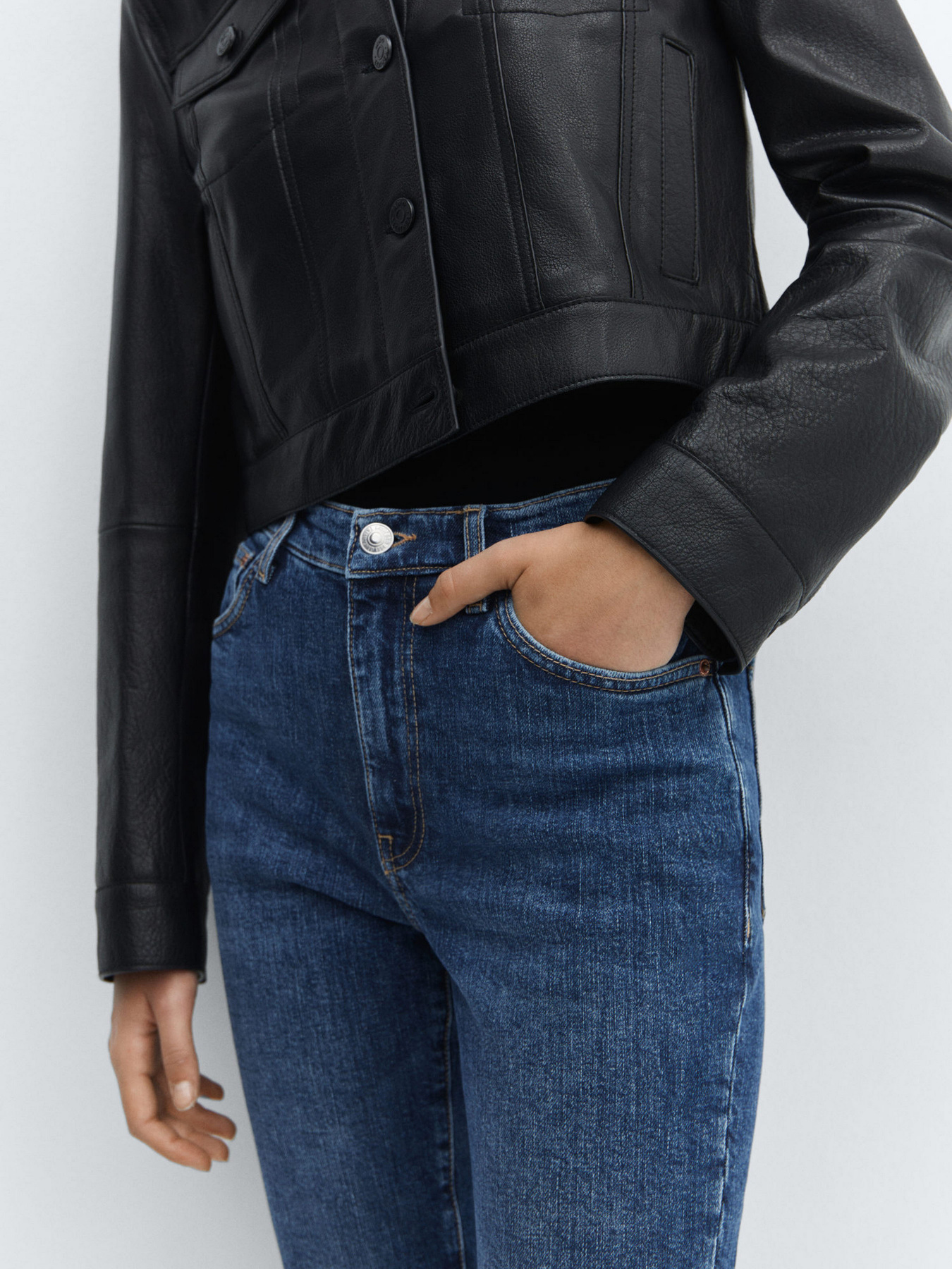 Зауженные джинсы MANGO Claudia модель 67000680_TO Фото