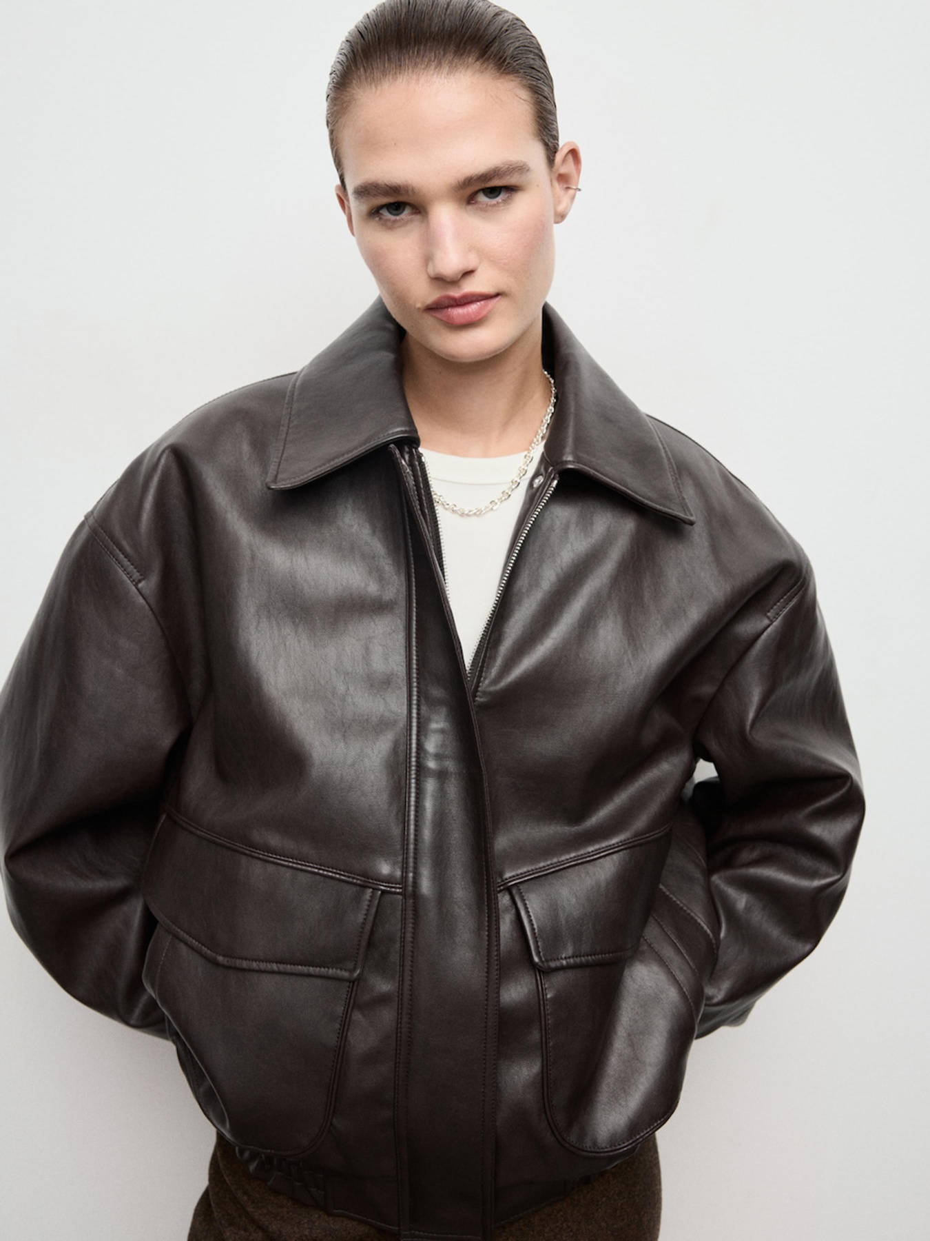 Куртка кожаная MANGO модель 17098638_30 Фото