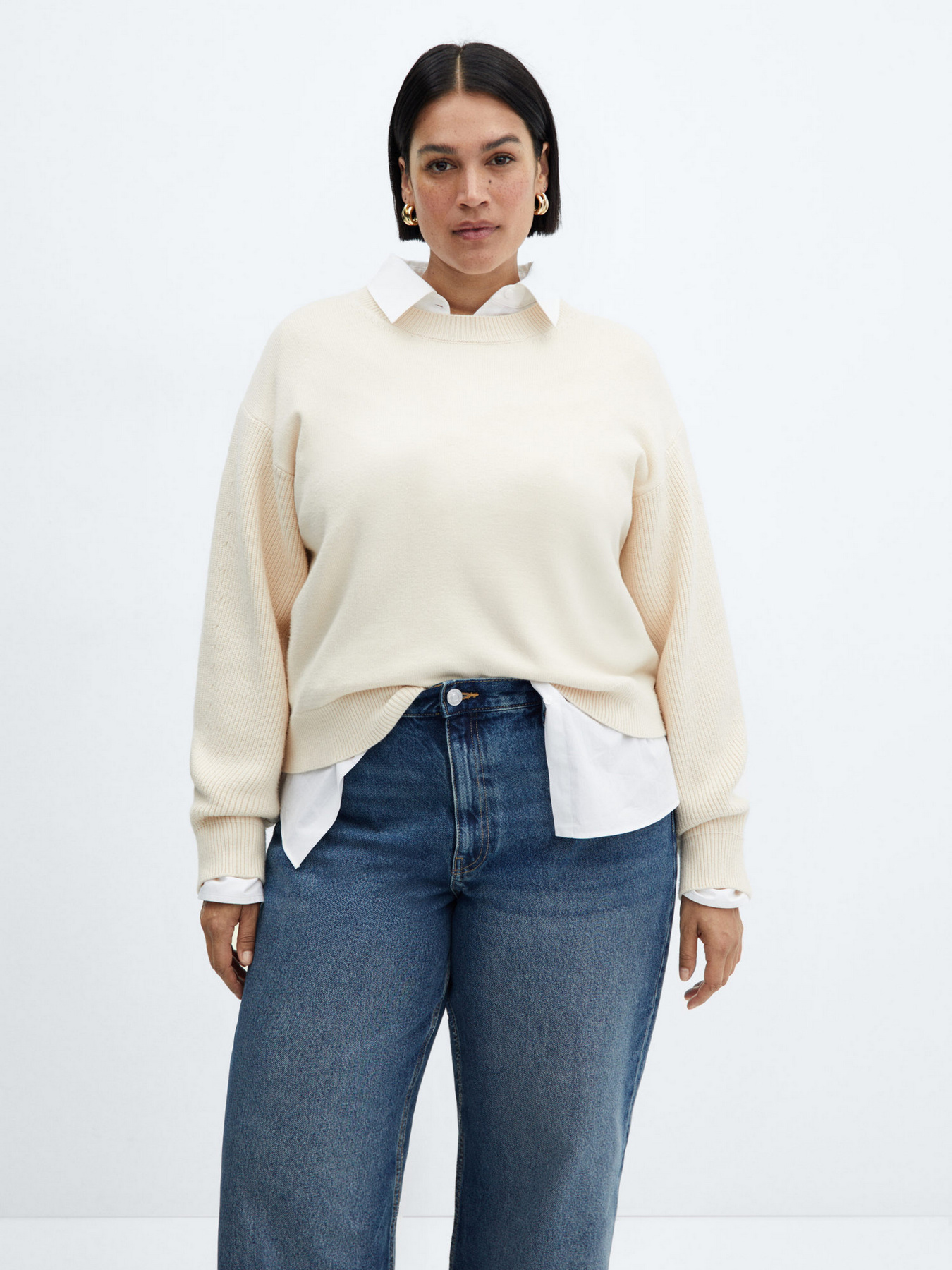 Широкие джинсы MANGO Denver модель 67003266_TO Фото