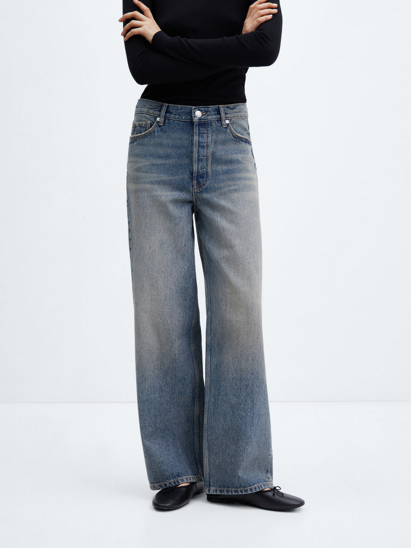 Широкие джинсы MANGO Massy модель 67003268_DO Фото