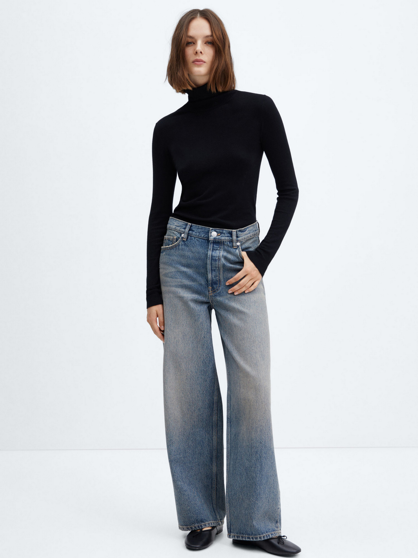 Широкі джинси MANGO Massy модель 67003268_DO Широкі джинси MANGO Massy модель 67003268_DO Фото