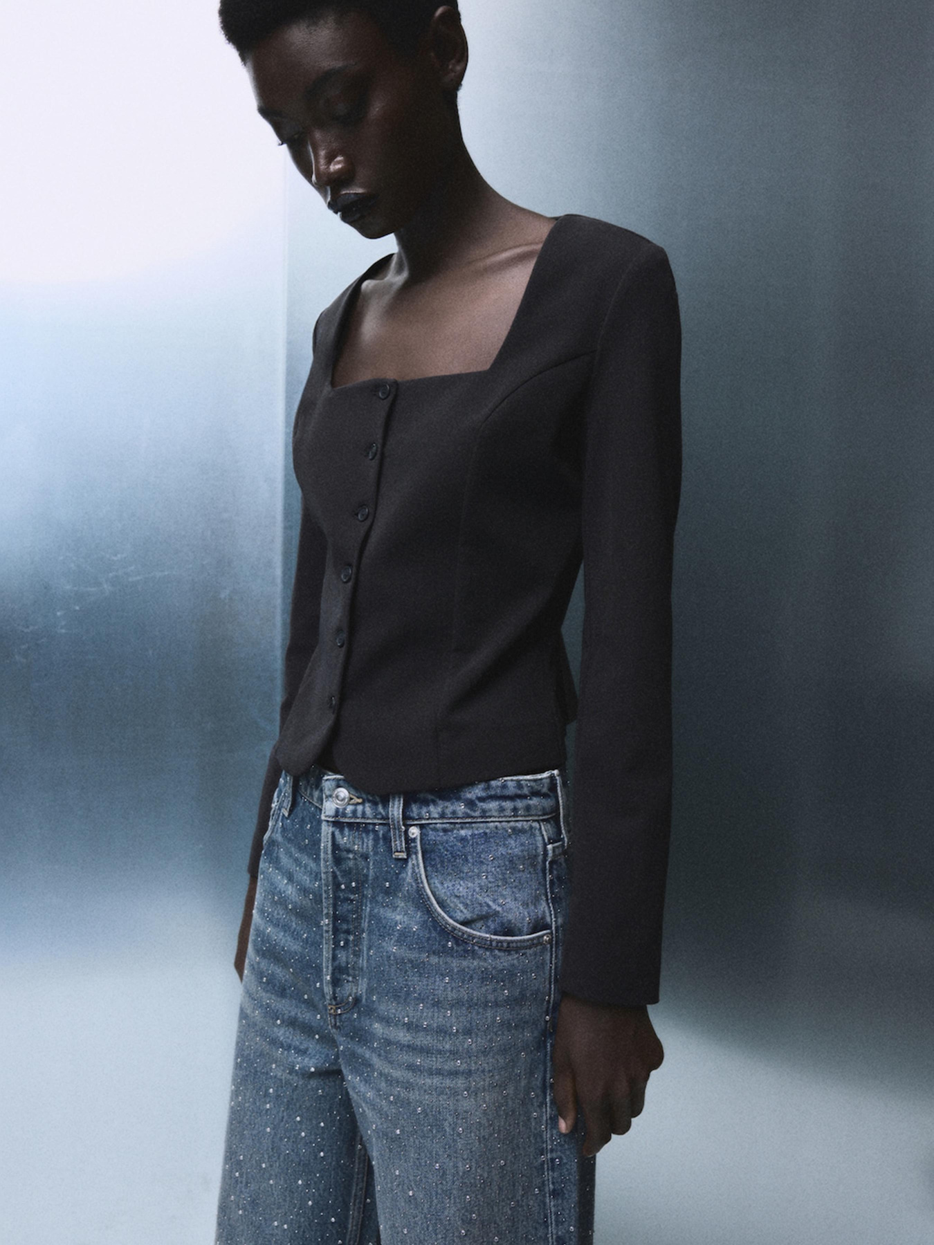 Широкие джинсы MANGO модель 17017822_TM Фото