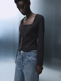 Широкие джинсы MANGO модель 17017822_TM Фото