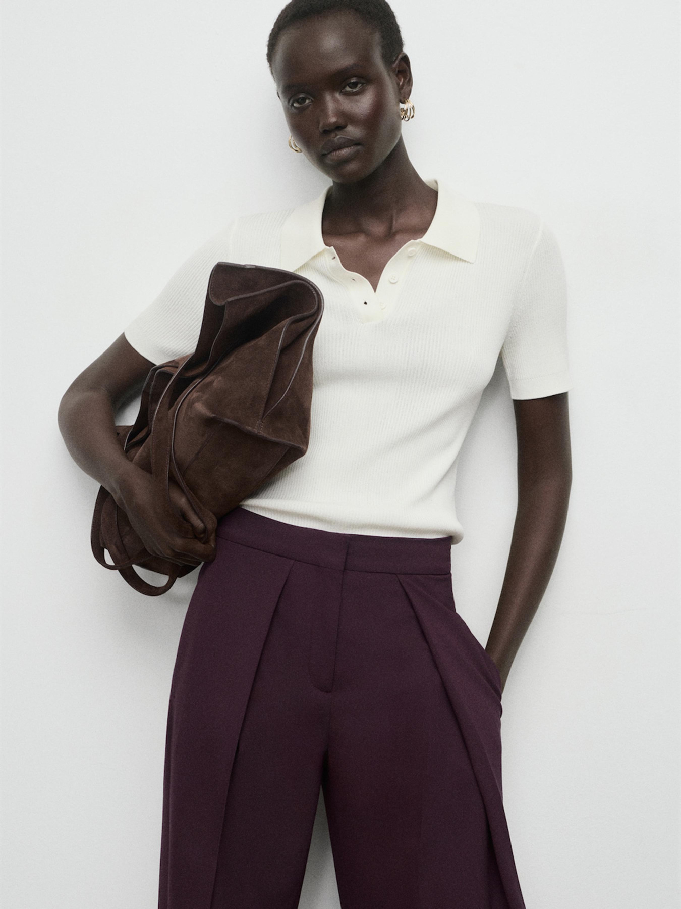 Класичні штани MANGO модель 17087909_76 Фото