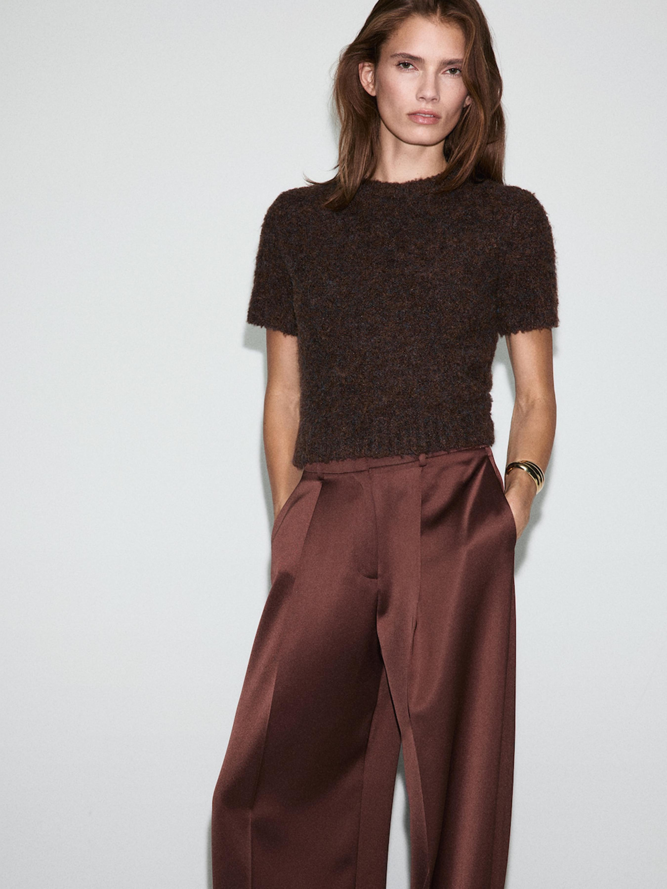 Класичні штани MANGO модель 17039407_30 Фото