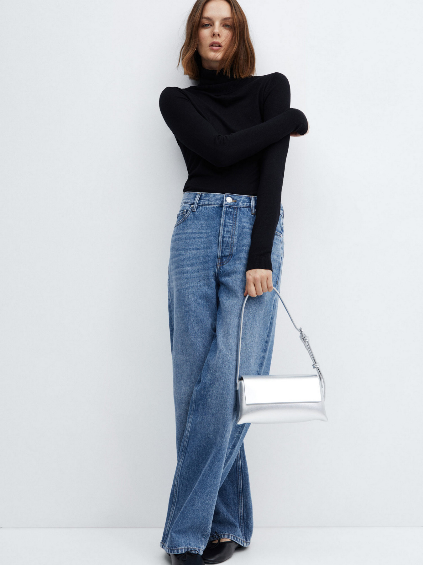 Широкие джинсы MANGO Massy модель 67023263_TM Фото