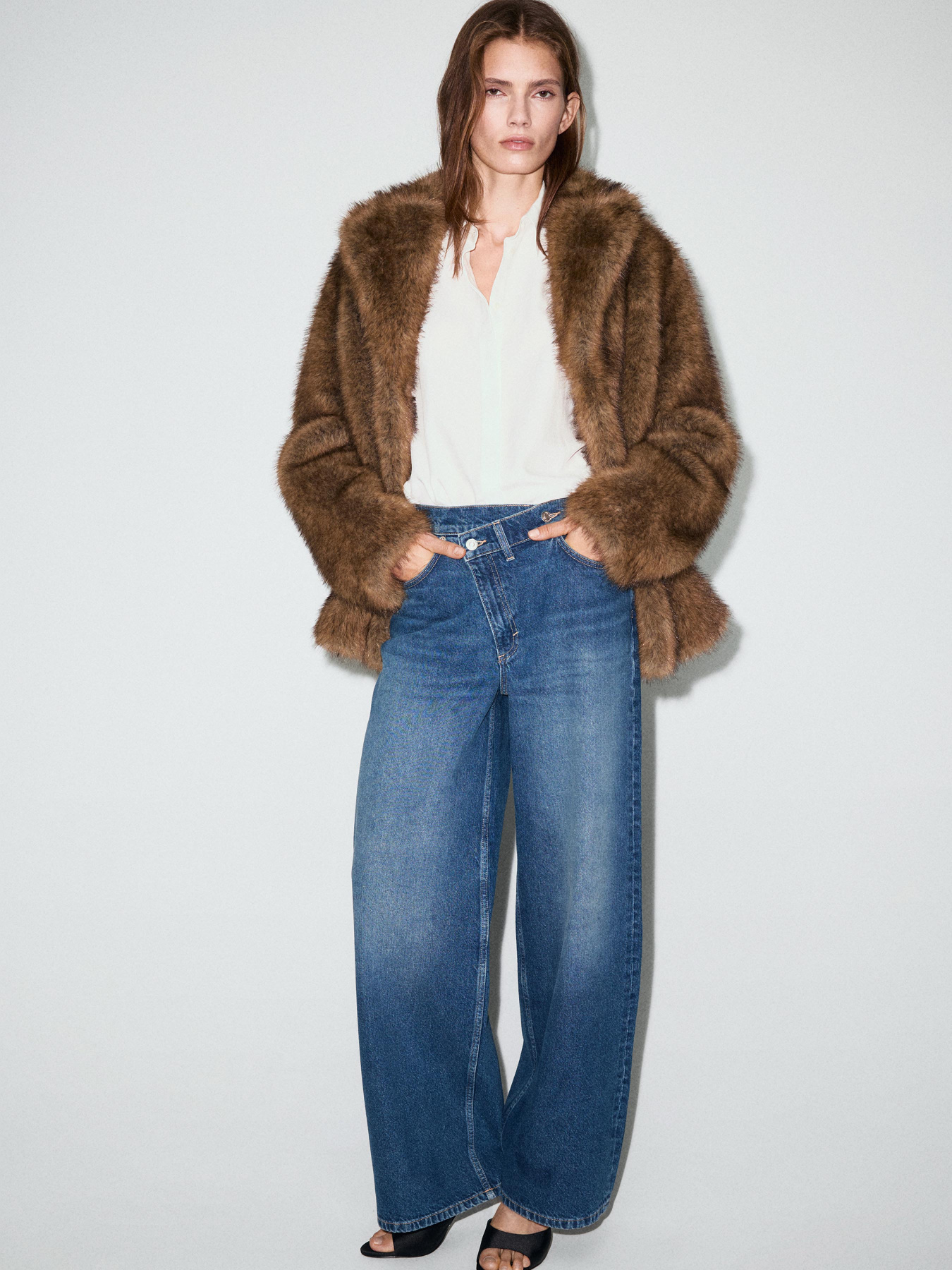 Широкие джинсы MANGO модель 17039214_TO Фото