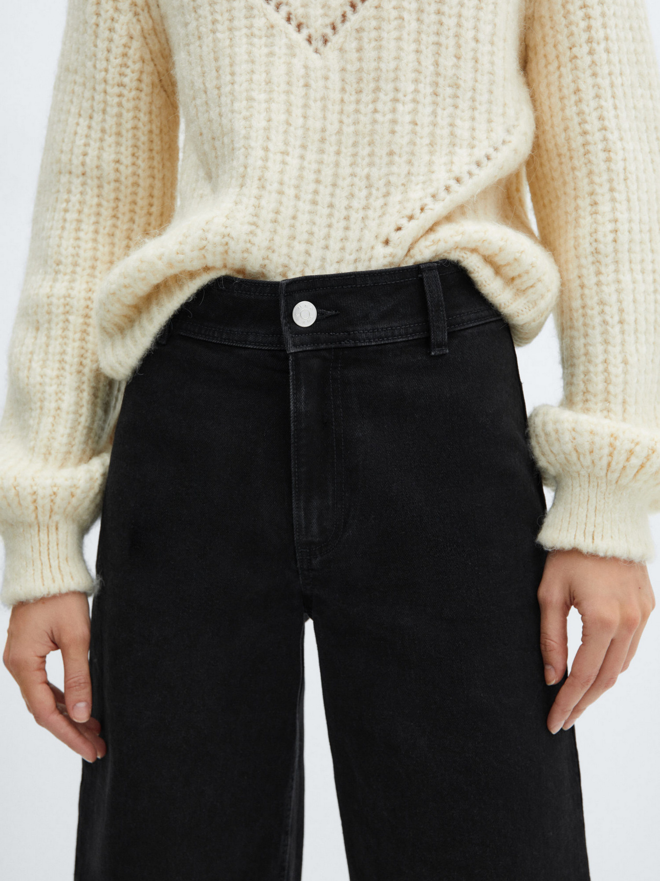 Широкие джинсы MANGO Catherin модель 67040312_TN Фото