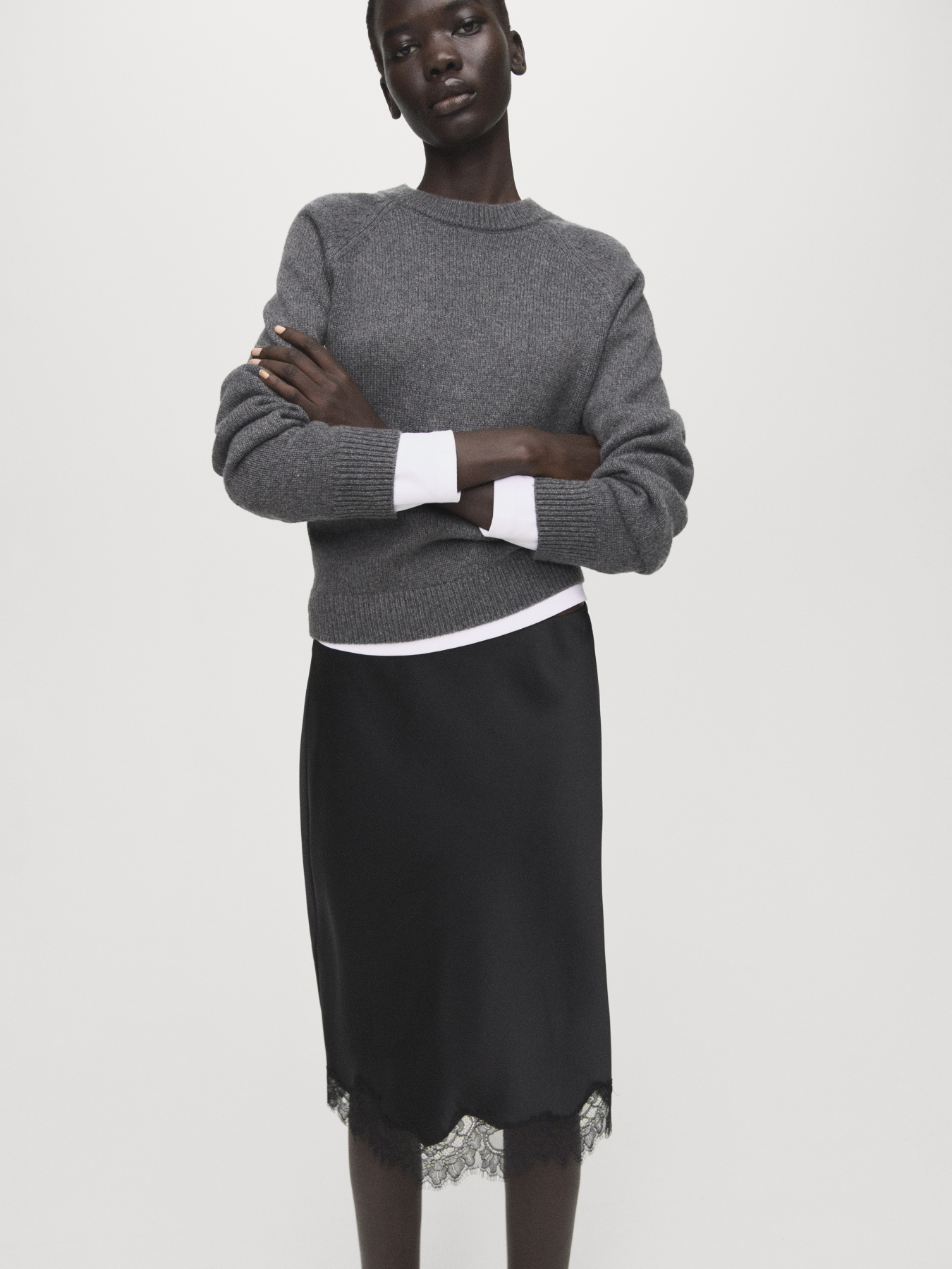 Юбка миди MANGO модель 27081334_99 Фото