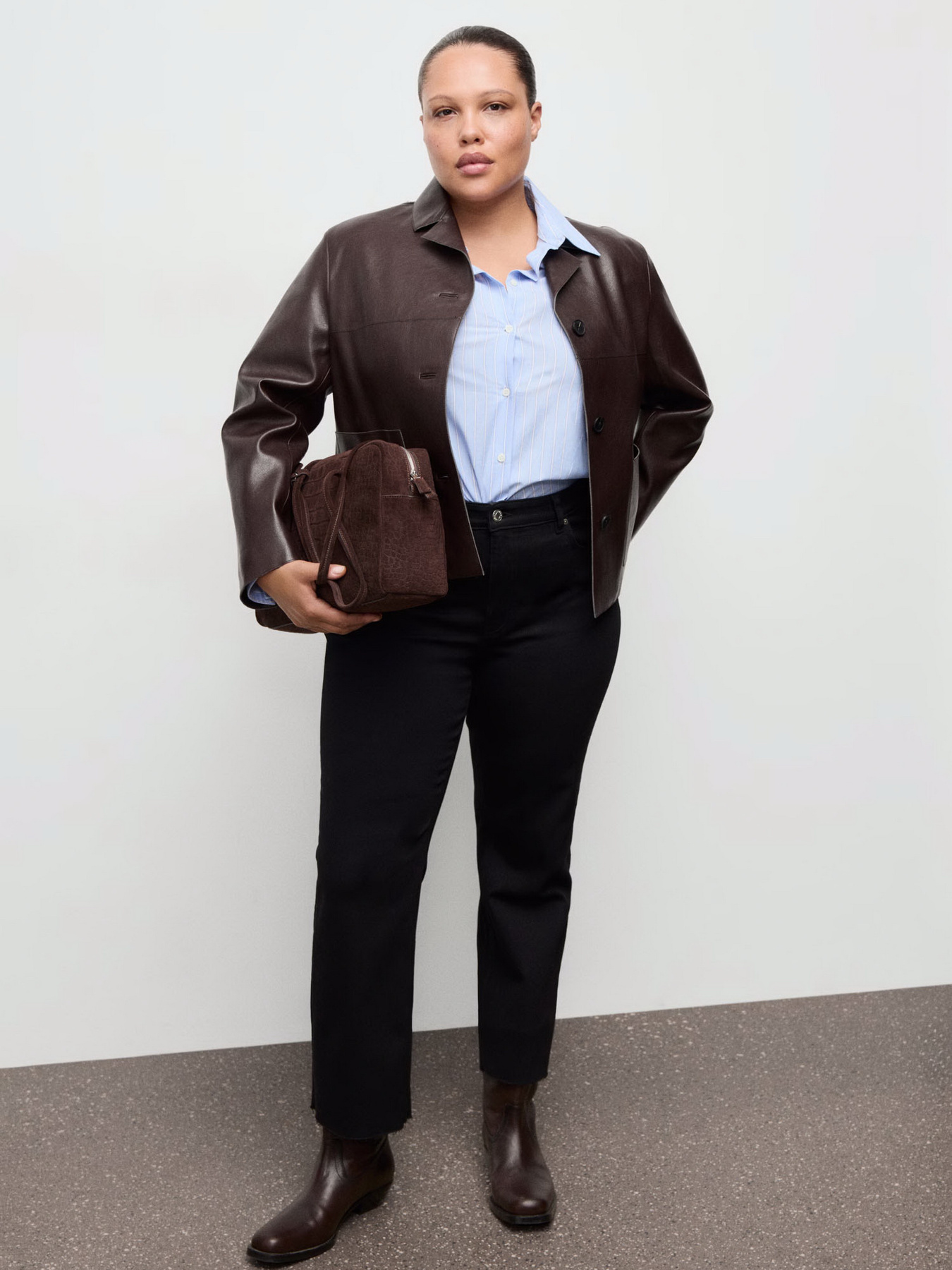 Куртка кожаная MANGO модель 27091329_32 Фото