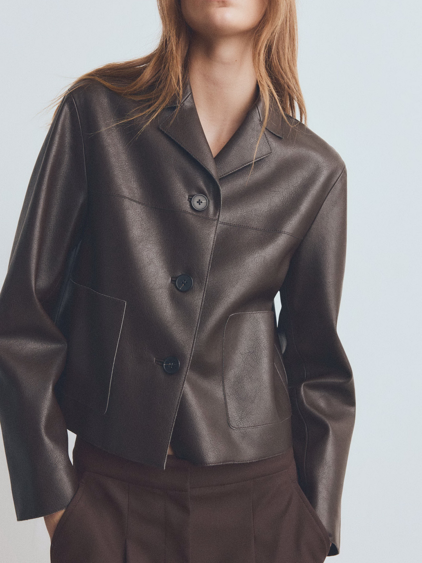 Куртка кожаная MANGO модель 27091329_32 Фото