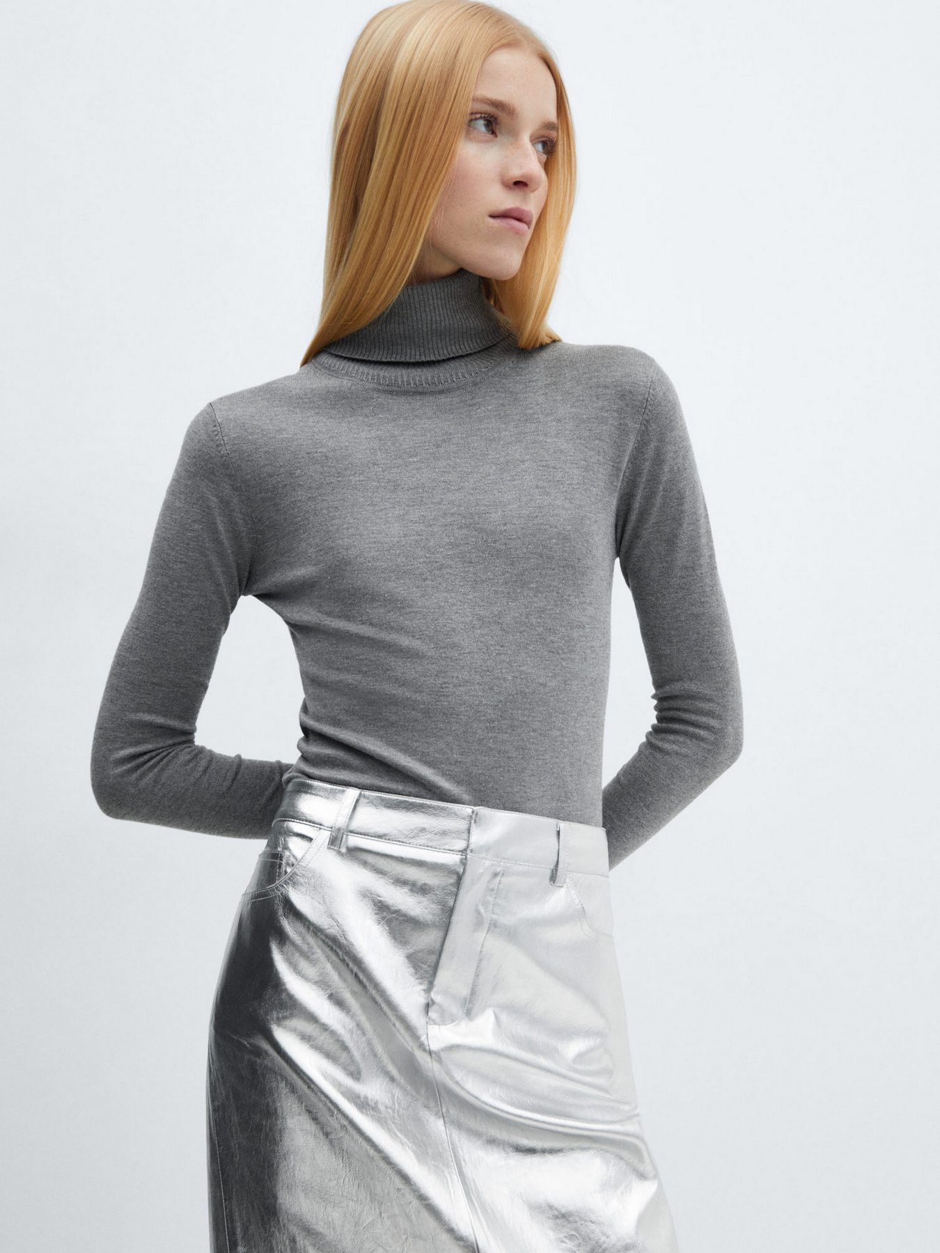 Юбка миди MANGO Silver2 модель 67051506_PL Юбка миди MANGO Silver2 модель 67051506_PL Фото