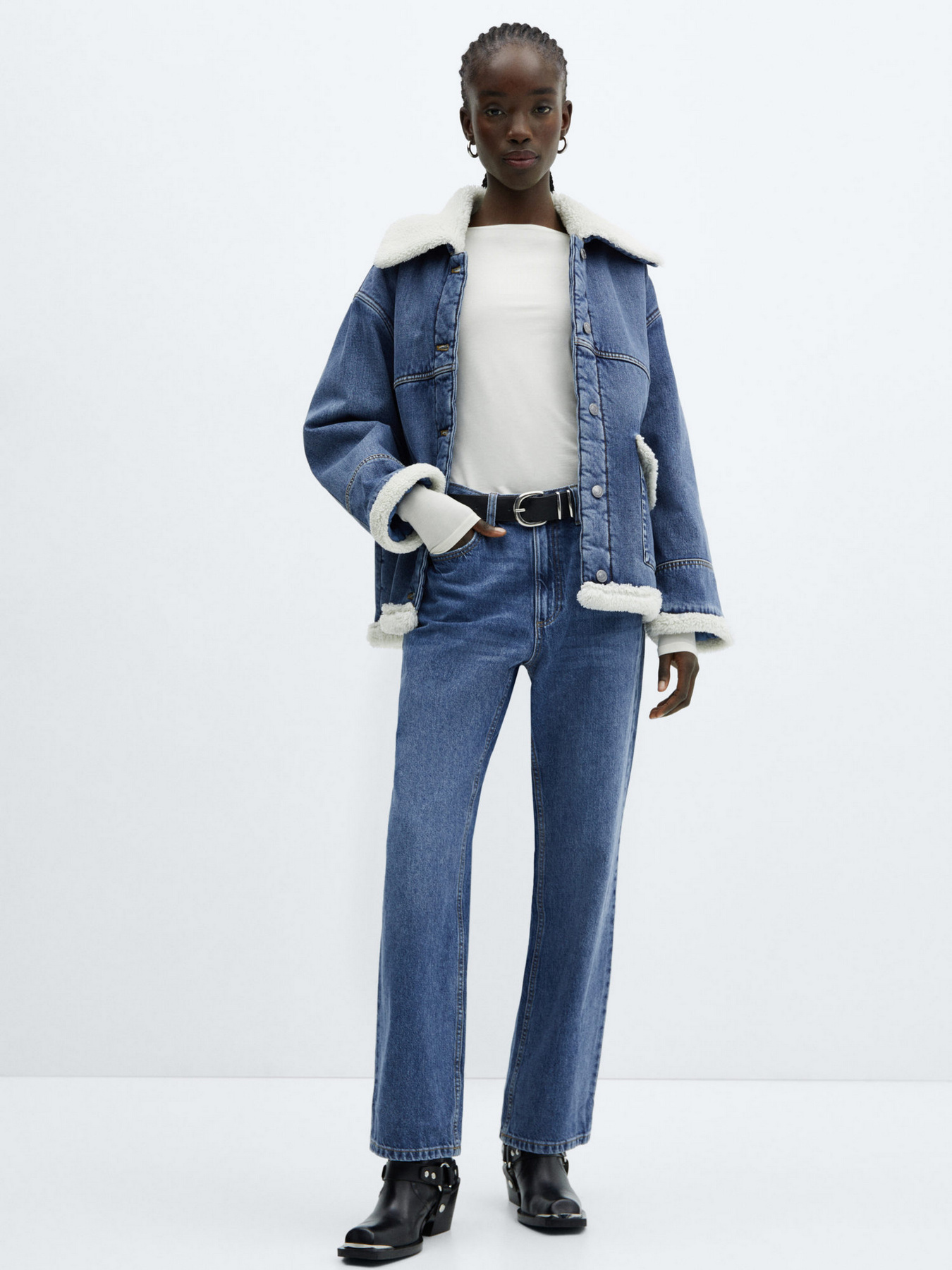 Джинсовая куртка MANGO Phoebe модель 67060434_TO Фото