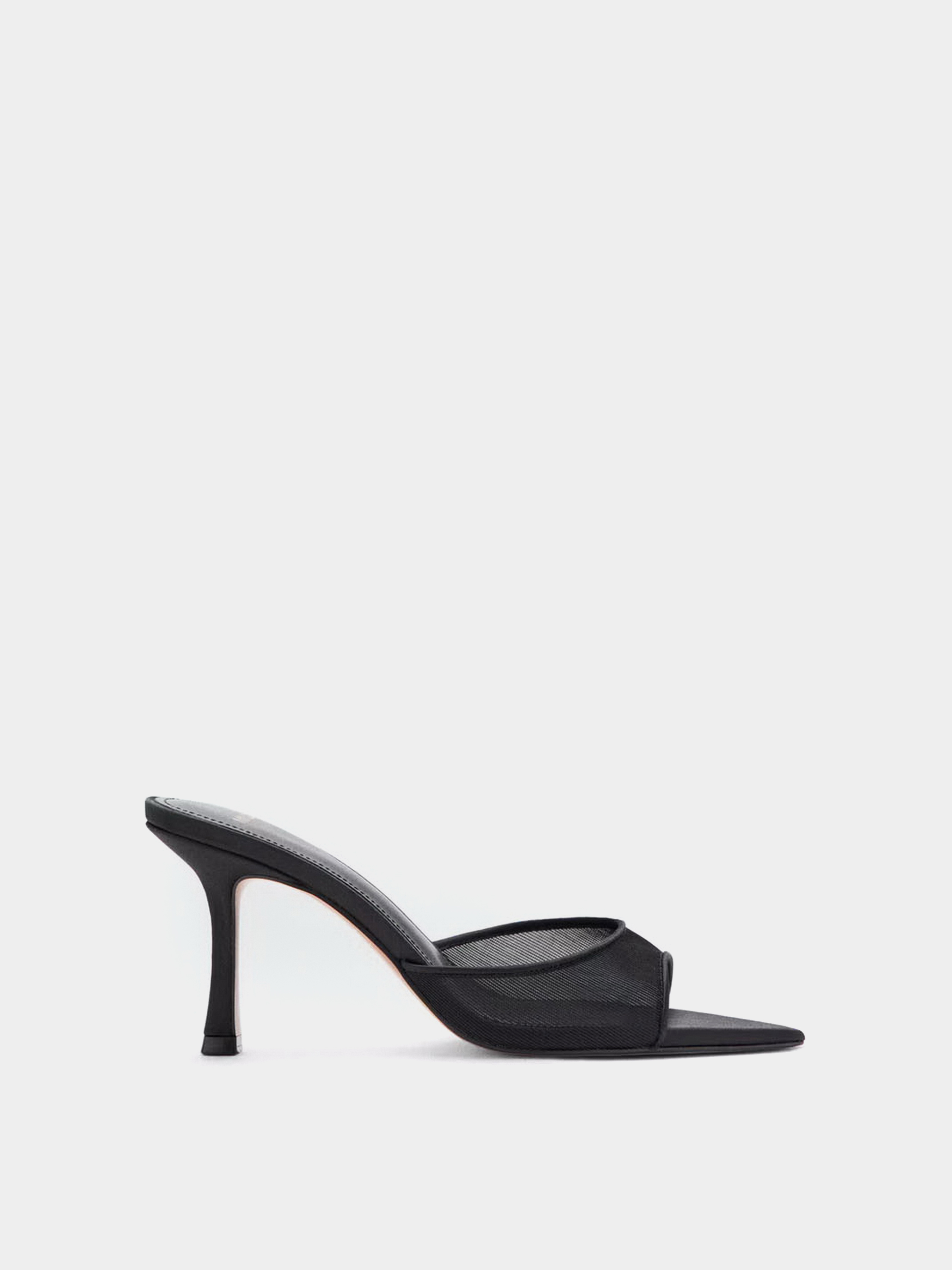 Жіночі Мюлі MANGO PEPYM1 (MNO4977) колір чорний, матеріал поліестер