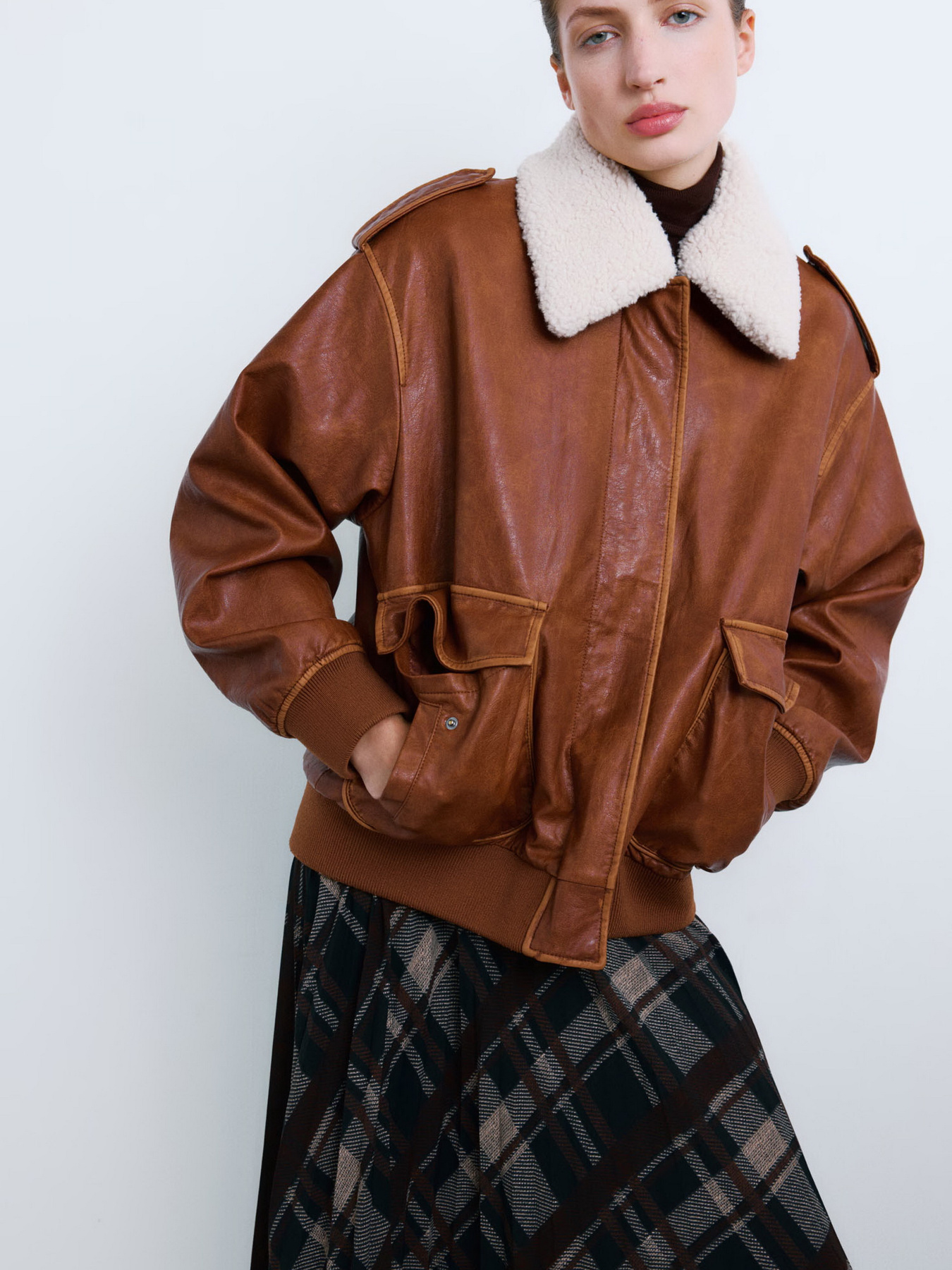 Куртка кожаная MANGO модель 27051280_30 Фото