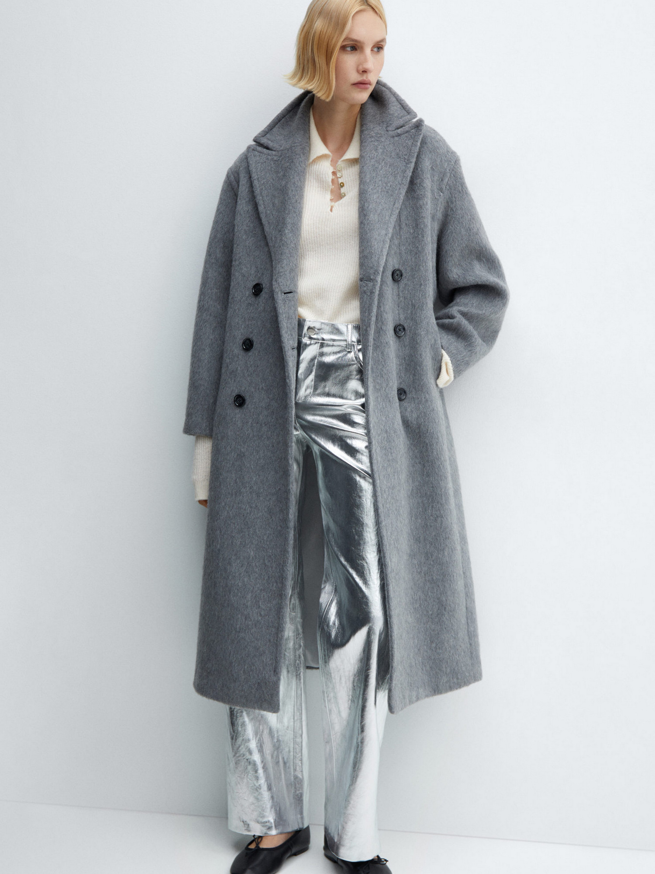 Повсякденні штани MANGO Silver2 модель 67091505_PL Повсякденні штани MANGO Silver2 модель 67091505_PL Фото