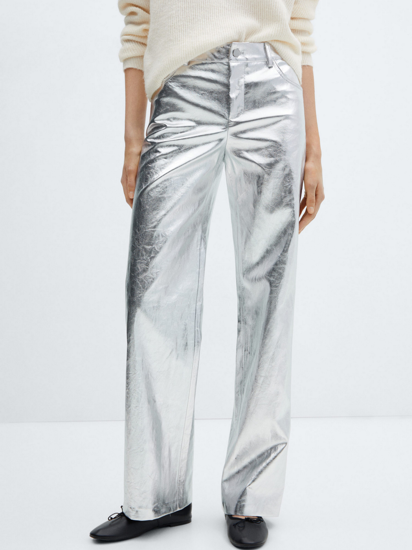 Повсякденні штани MANGO Silver2 модель 67091505_PL Повсякденні штани MANGO Silver2 модель 67091505_PL Фото