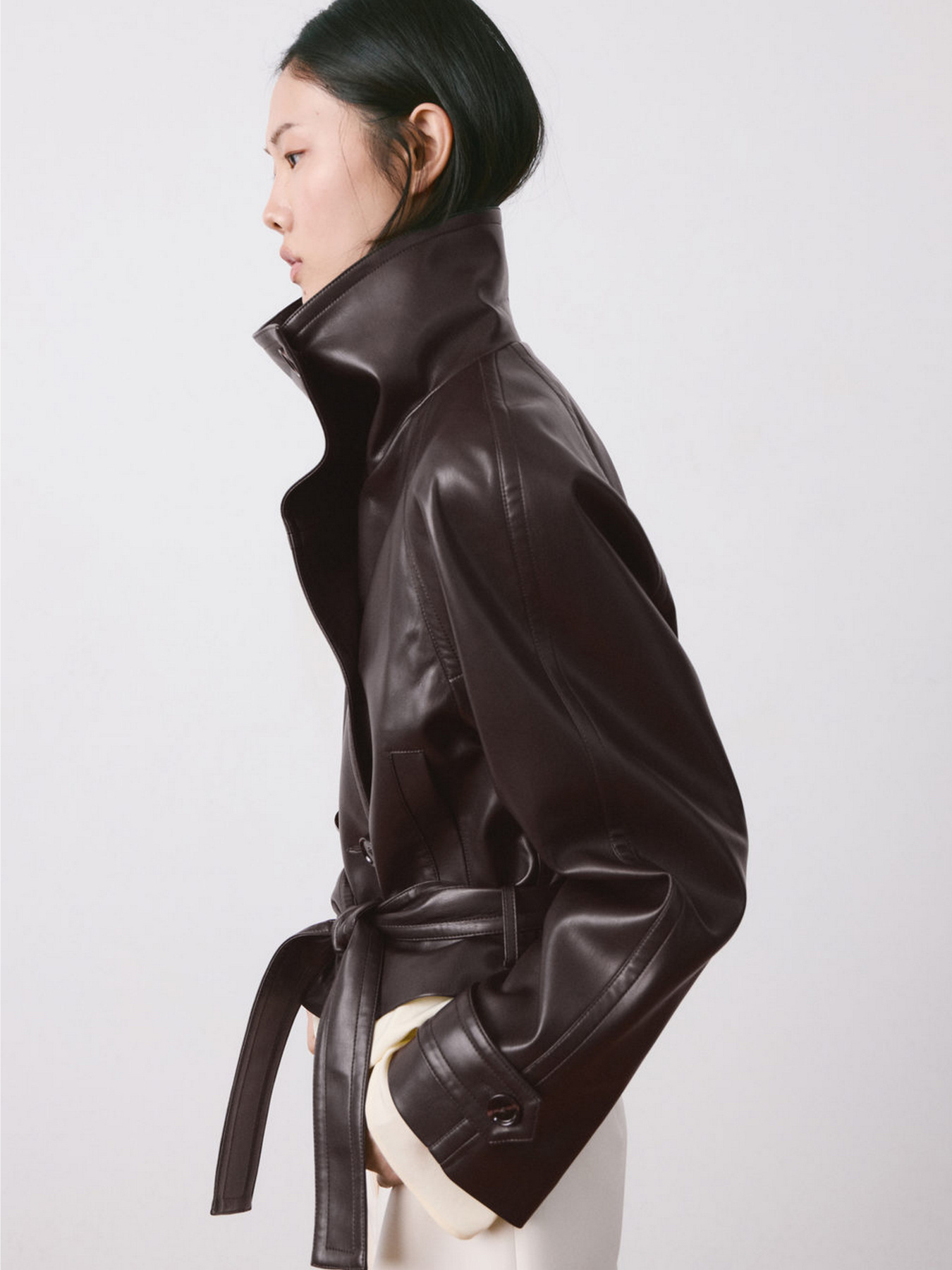 Шкіряна куртка MANGO модель 27074433_76 Фото