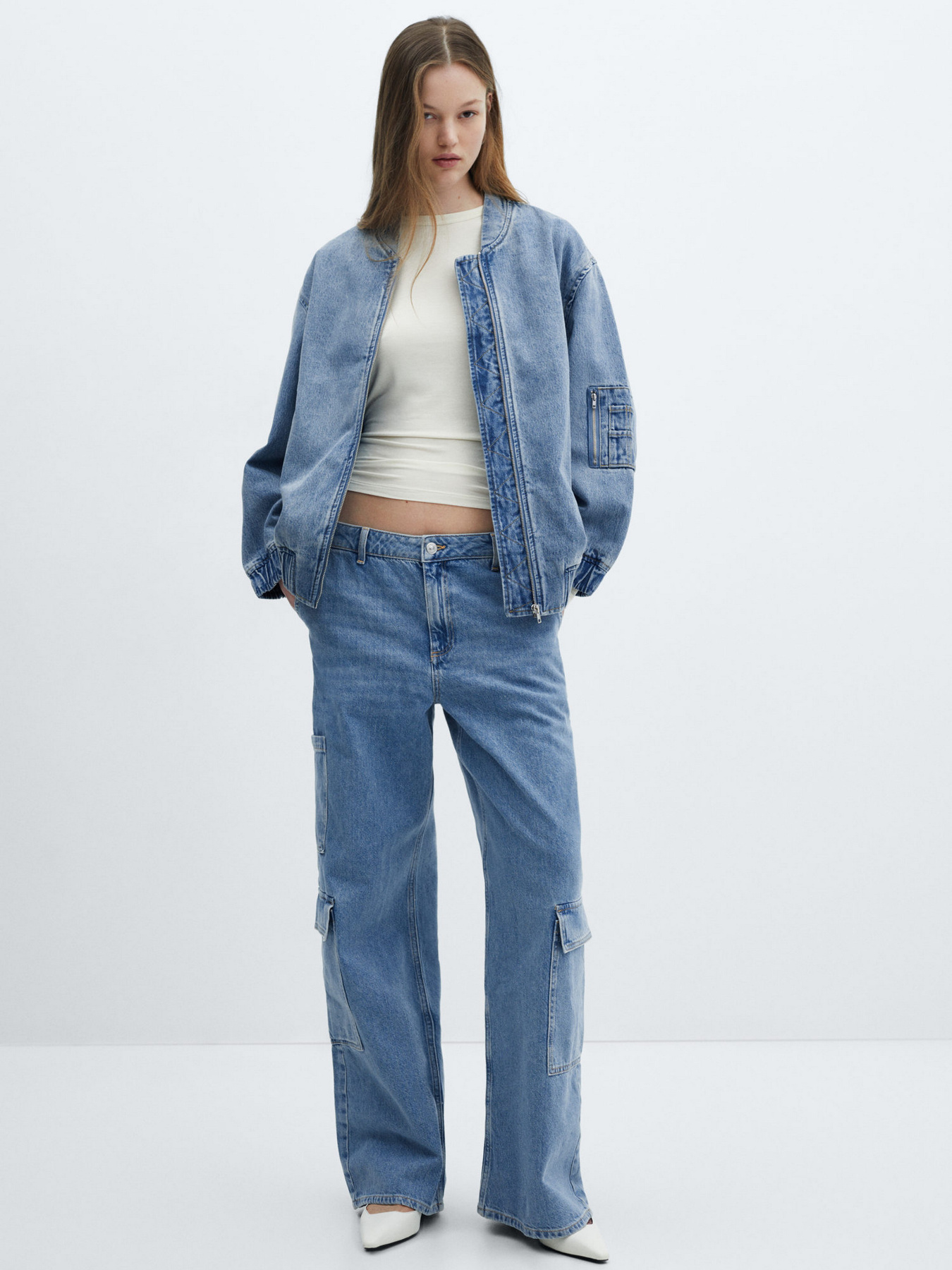 Джинсовая куртка MANGO Bombon модель 67054782_TM Фото