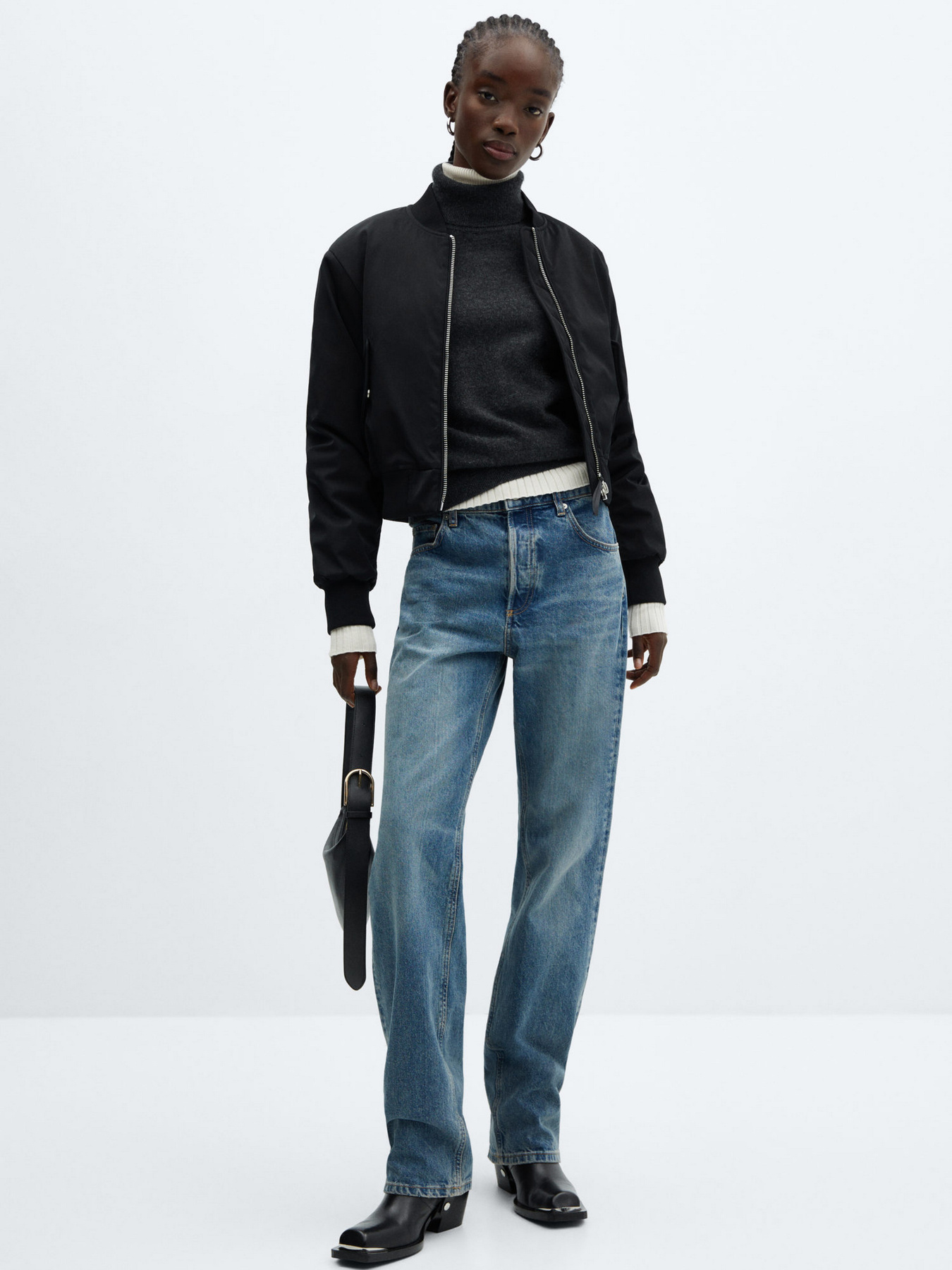 Бомбер MANGO Crush модель 67053262_99 Фото