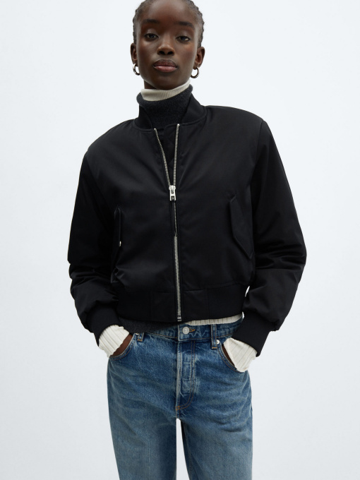 Бомбер MANGO Crush модель 67053262_99 Фото