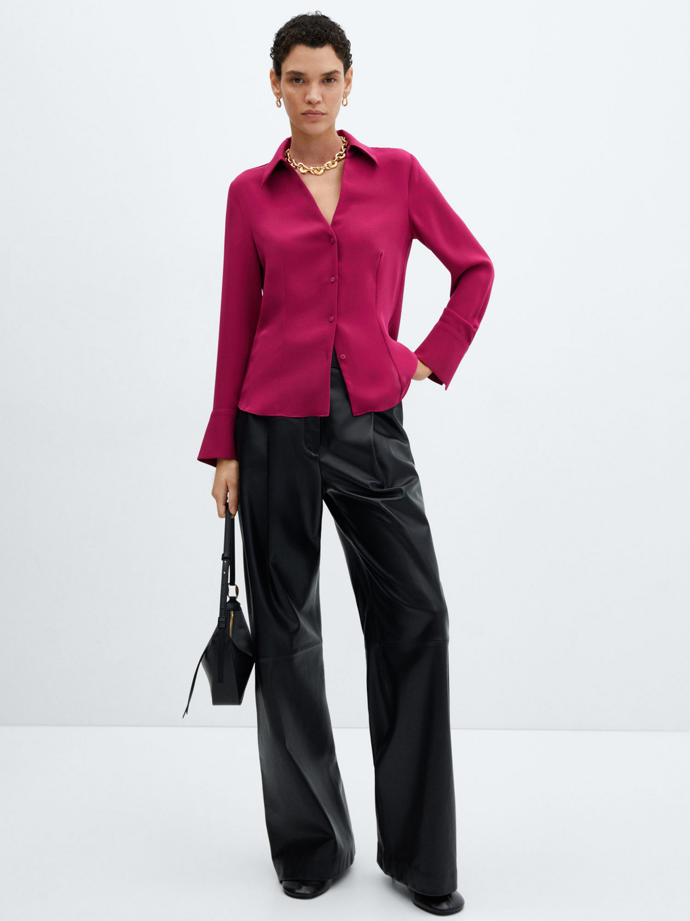 Сорочка повсякденна MANGO Ochi модель 67073262_74 Фото