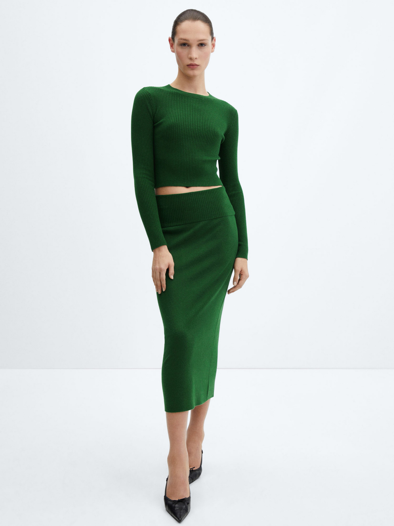 Юбка миди MANGO Prinches модель 67043264_43 Фото