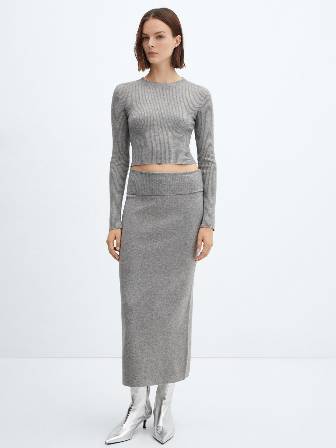 Юбка миди MANGO Prinches модель 67043264_94 Фото