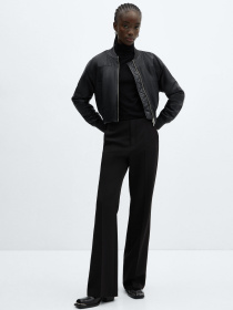 Шкіряна куртка MANGO Fanta модель 67041507_99 Фото